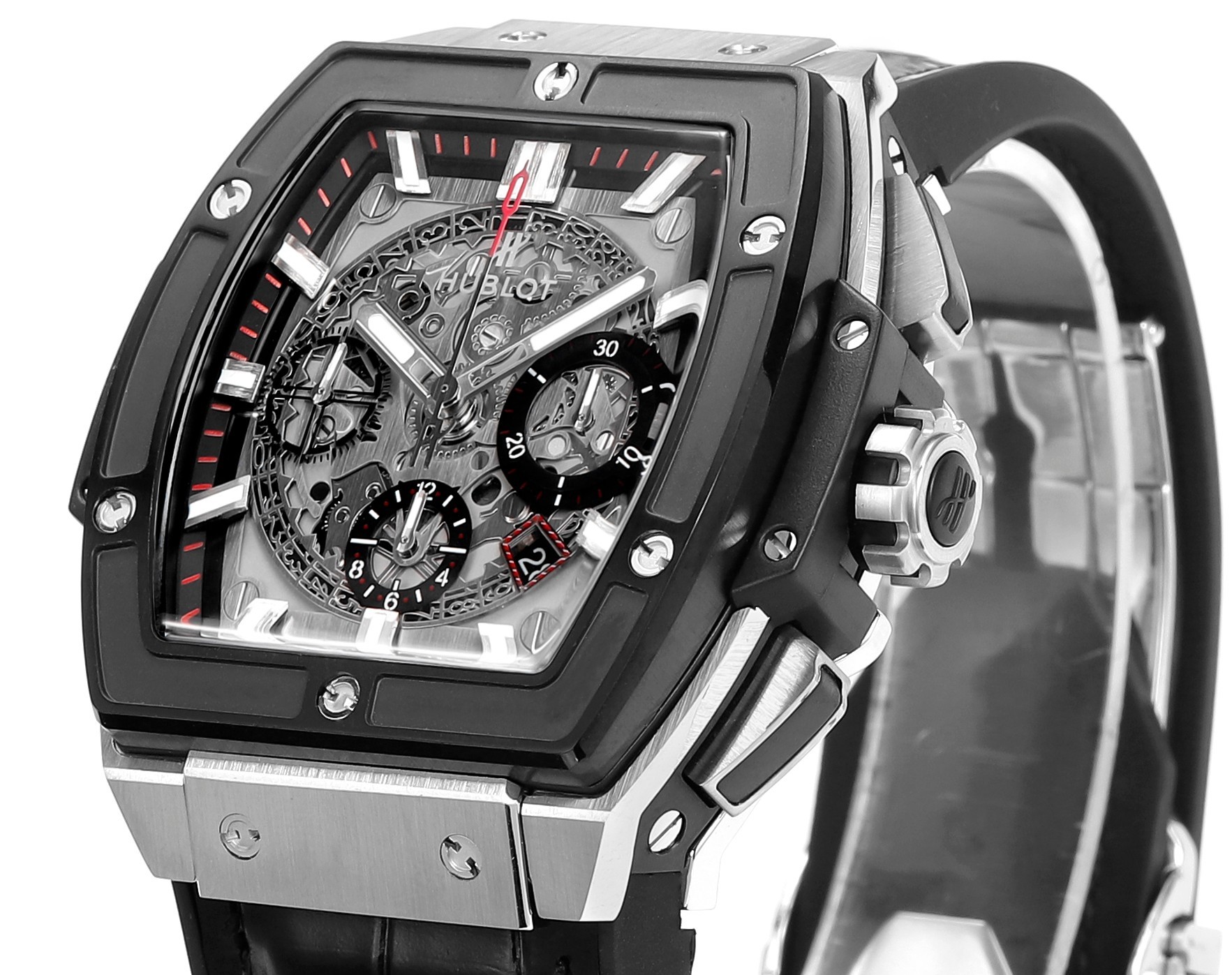 Hublot SPIRIT OF BIG BANG Chronograph, 45 mm Textured rubber strap(1:1 replica) - Top club