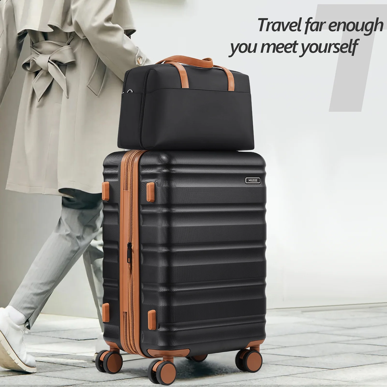 MIUSSE Luggage Sets 3 Piece, 20 Inch Carry On Luggage with Wheels, 100% PC Hardshell Suitcase with TSA Lock, Carry On Suitcases Airline Approved With Travel Backpack for Men Women - Image 46