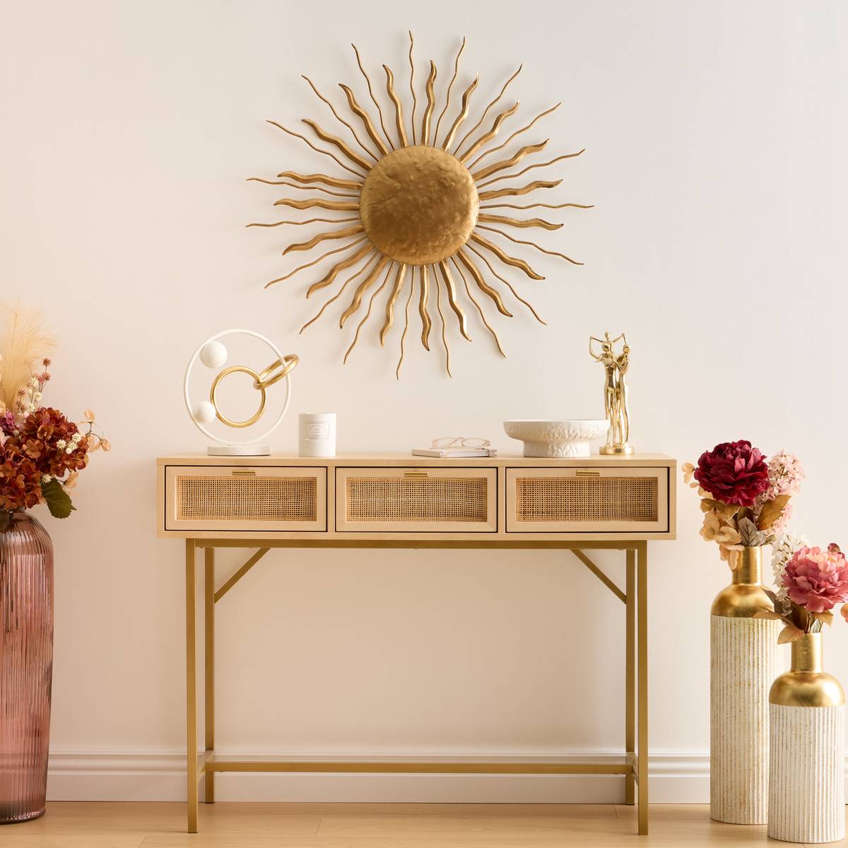 Wall decoration "Edwige" Gold, D. 80cm