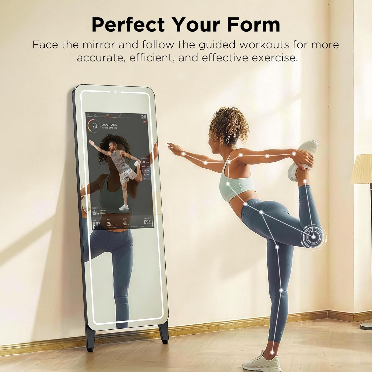 Smart Gym Mirror for Home Workouts, 32