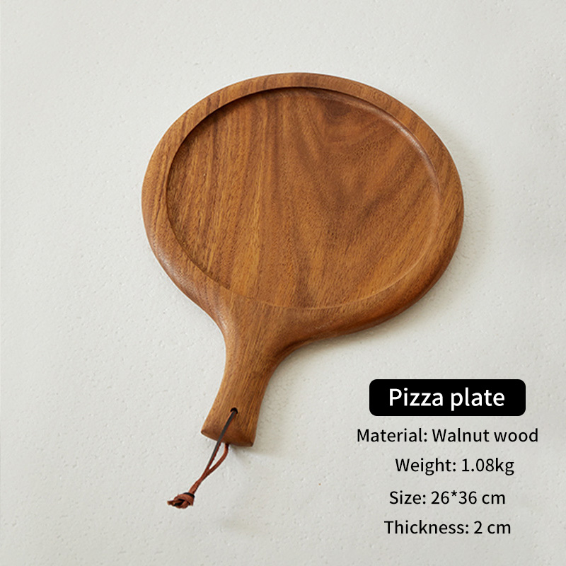 Kitchen Wood Round Pizza Serving Board Food Tray Rectangular Acacia Wooden Steak Plate Chopping Board