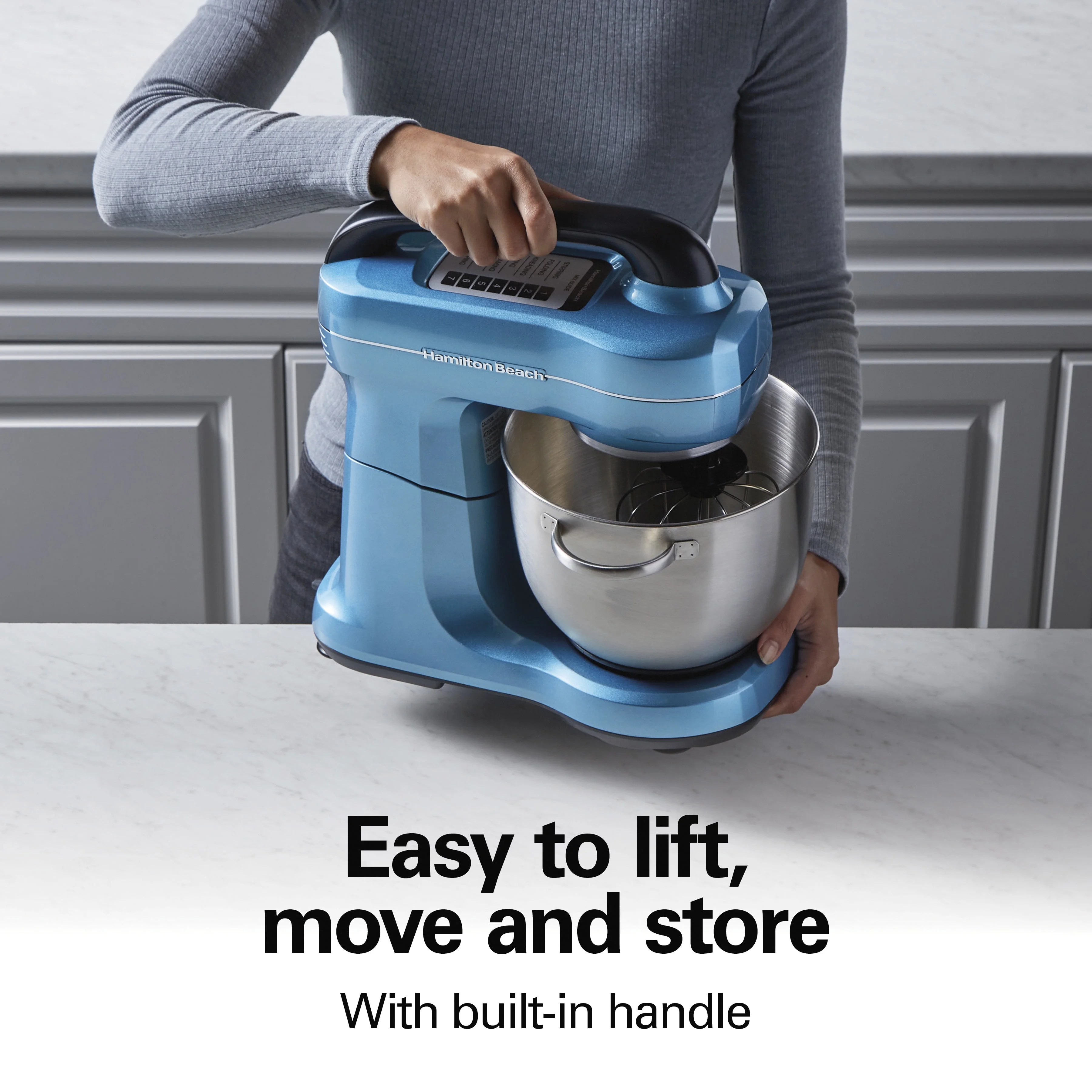 Hamilton Beach 4 Quart Stand Mixer for Kitchen, 7 Speeds, Tilt-Head, Dough Hook, Whisk & Flat Beater, Black - Image 17