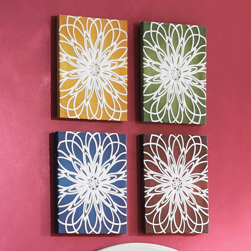 Set of 4 Bold Dahlia Wall Art - MIDNIGHT VELVET CATALOG