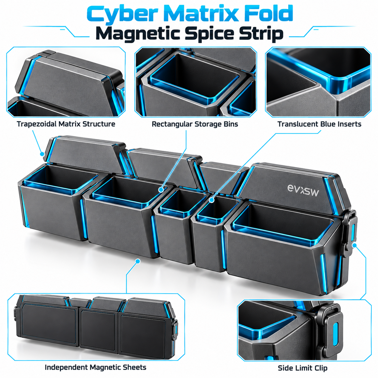 Cyber Matrix Fold Magnetic Spice Strip