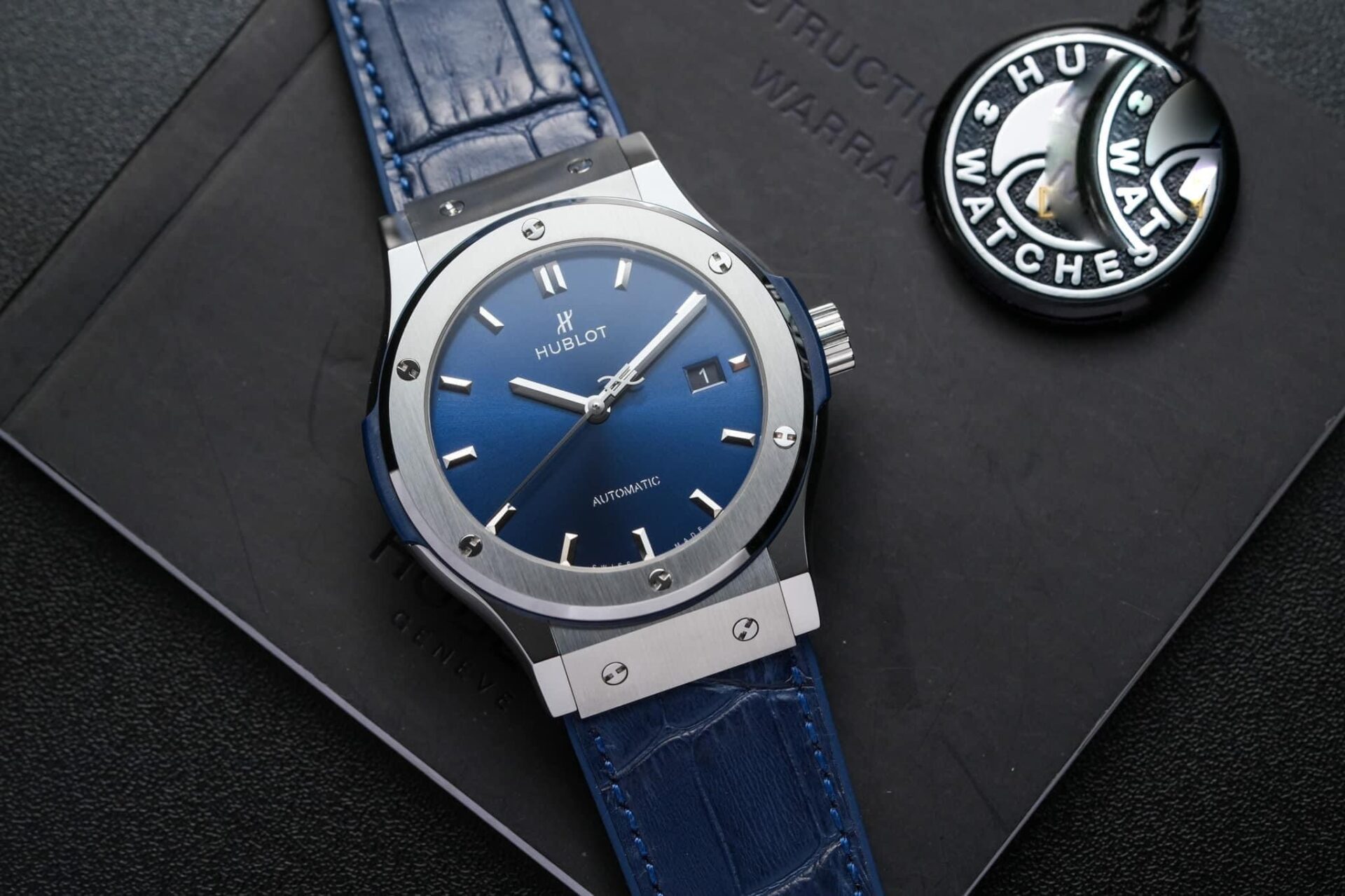 Hublot Classic Fusion Titanium Replica Watch Blue Dial JJF Factory 42mm - Top club