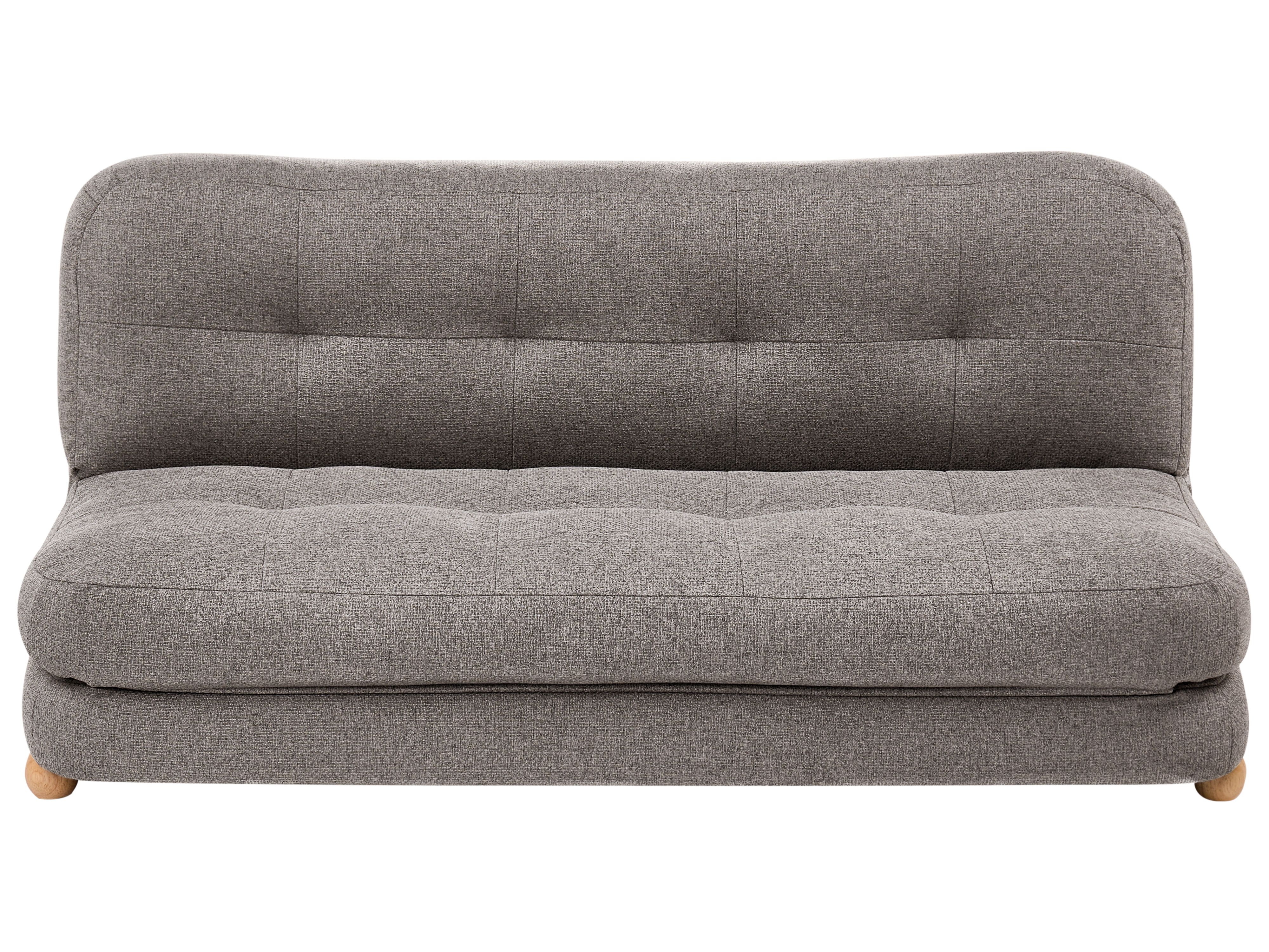 Sofa Bed 2 Seater ESBJERG Faux Linen Dark Grey
