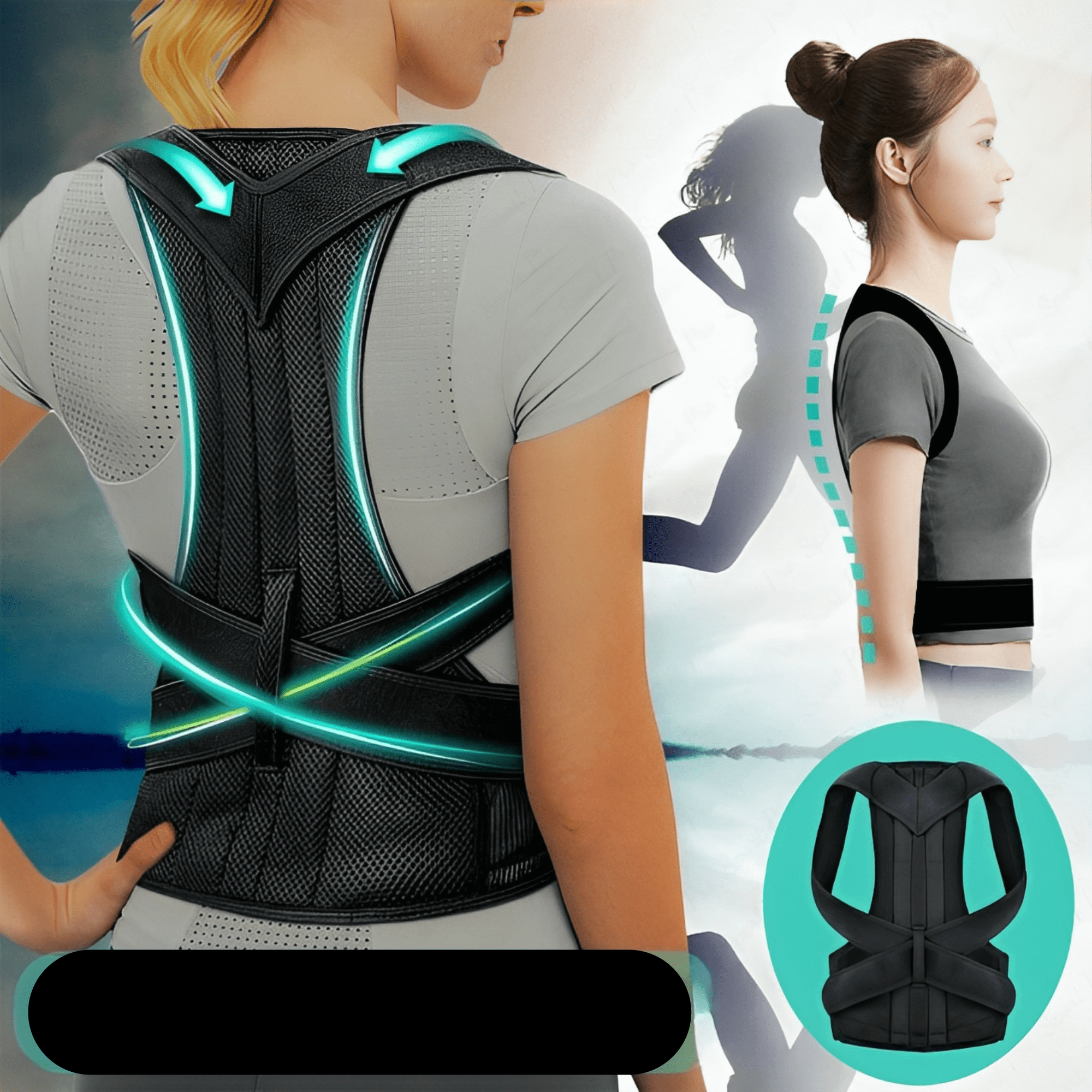 Ergonomische Rughoudingstrainer met Verstelbare Pasvorm en Ademend Materiaal voor Gezonde Houding