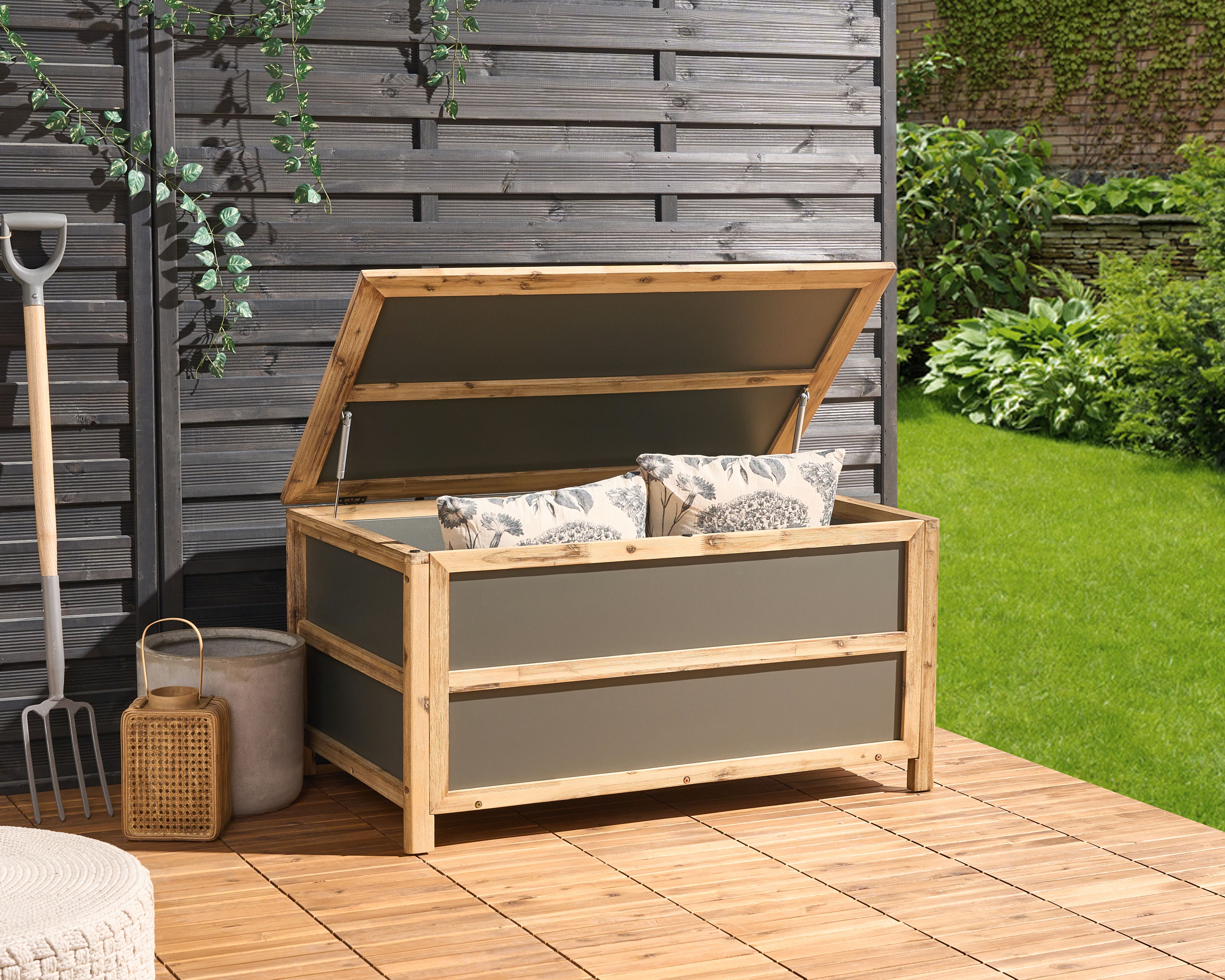 Storage Box ACATE 121 cm 72 cm Grey
