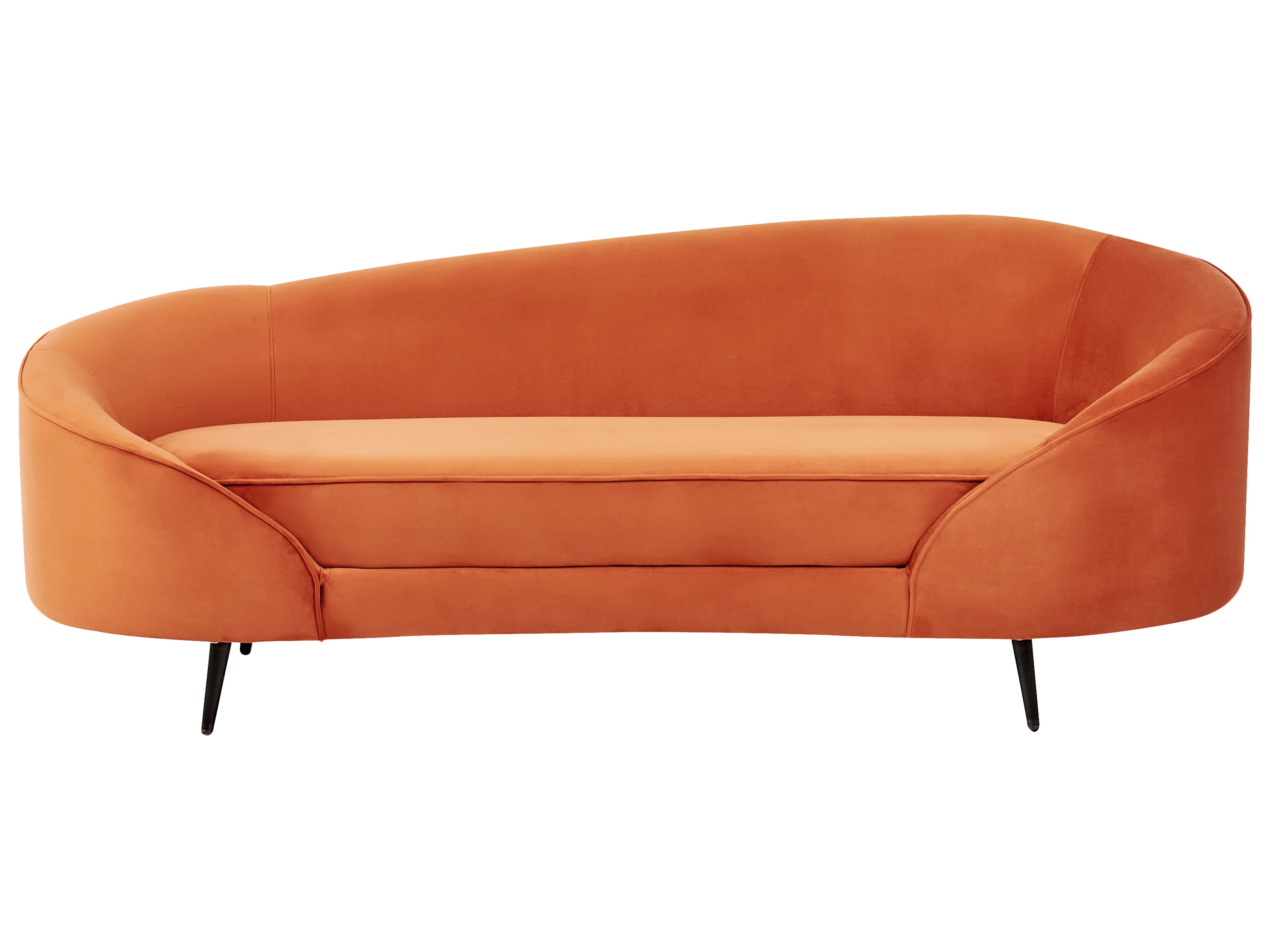 Sofa 2 Seater SAVAR Velvet Orange