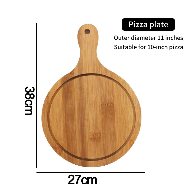 Wholesale Kitchen Restaurant Wooden Pizza Board Walnut Acacia Wood Square Steak Plate With Handle