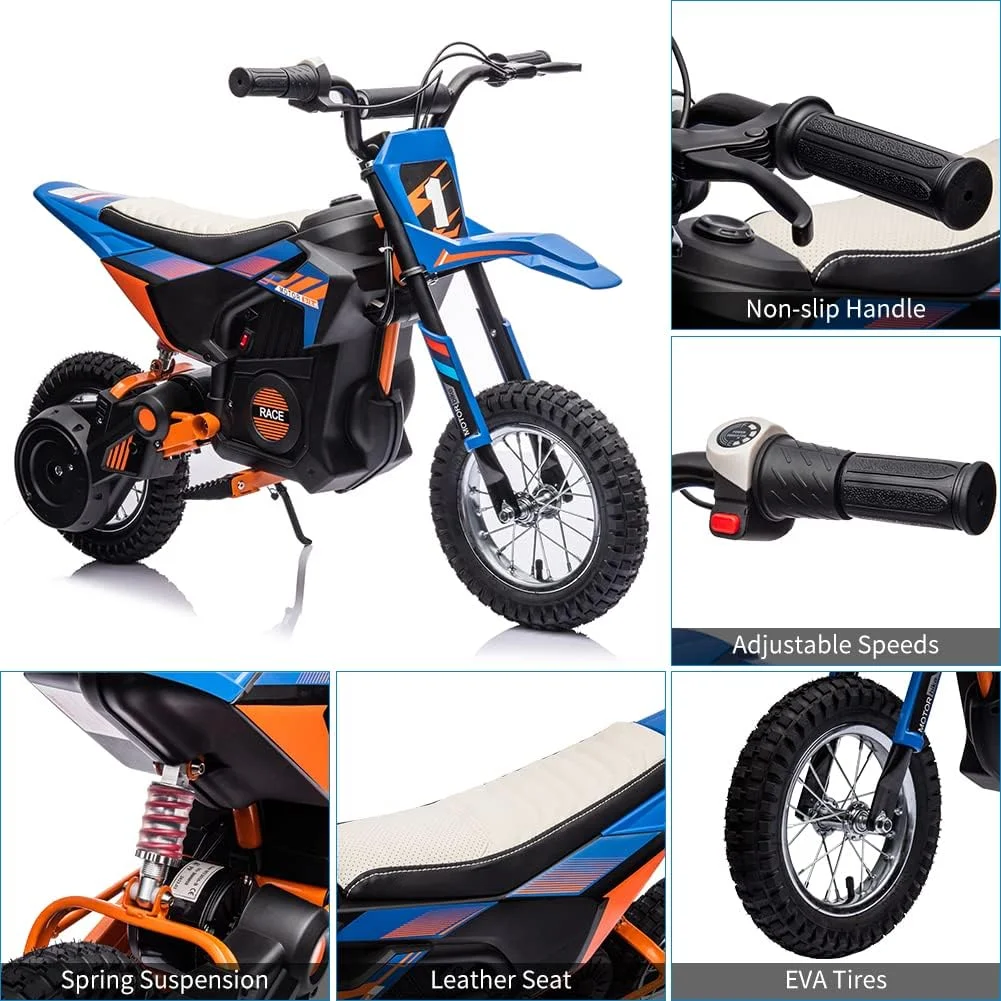Nasitip Electric 350W Dirt Bike for Kids 8-16 year - Black - Image 16