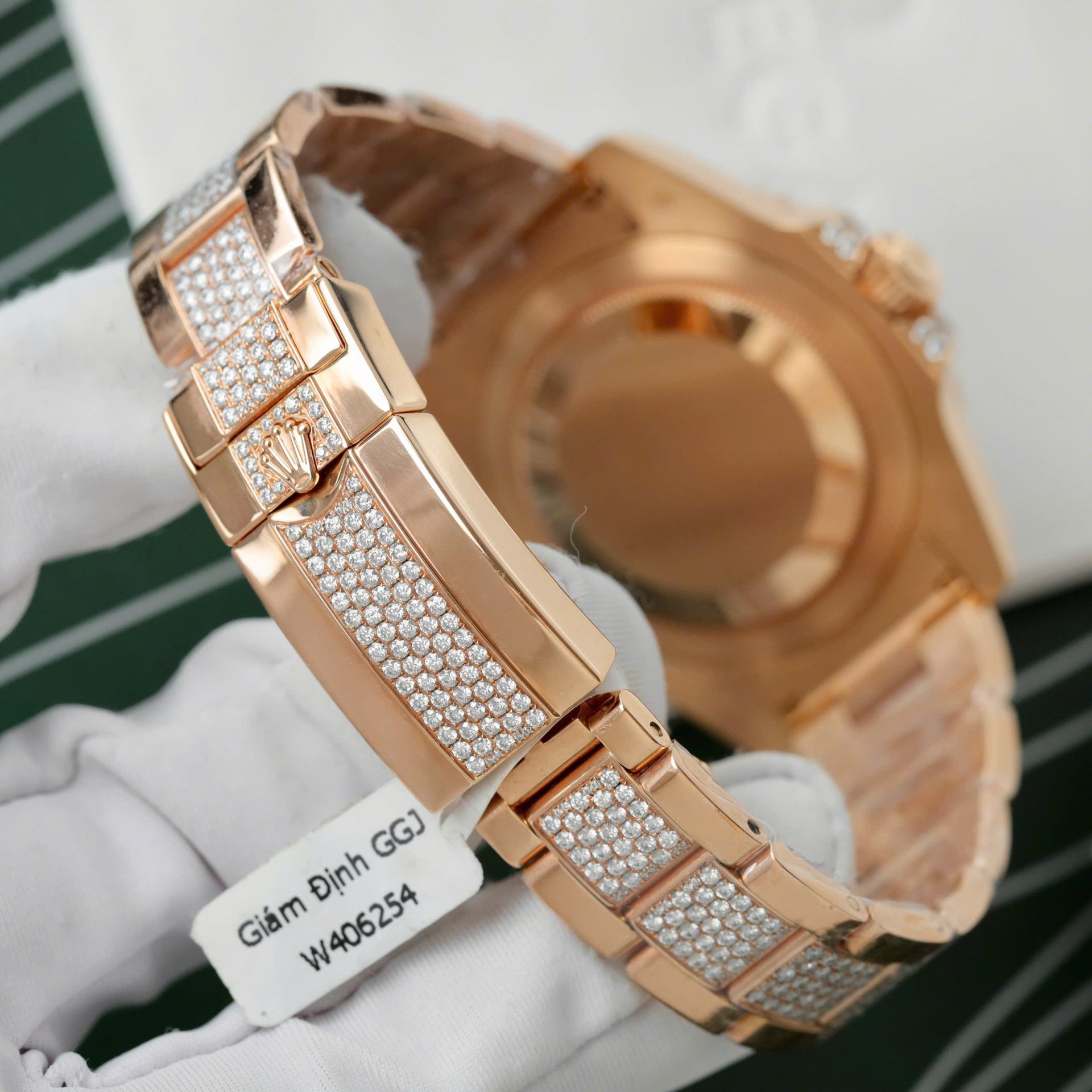 Rolex GMT-Master II 126755 SARU-DIAO Gold Wrapped Moissanite Sapphire Replica Watch 40mm - Top club