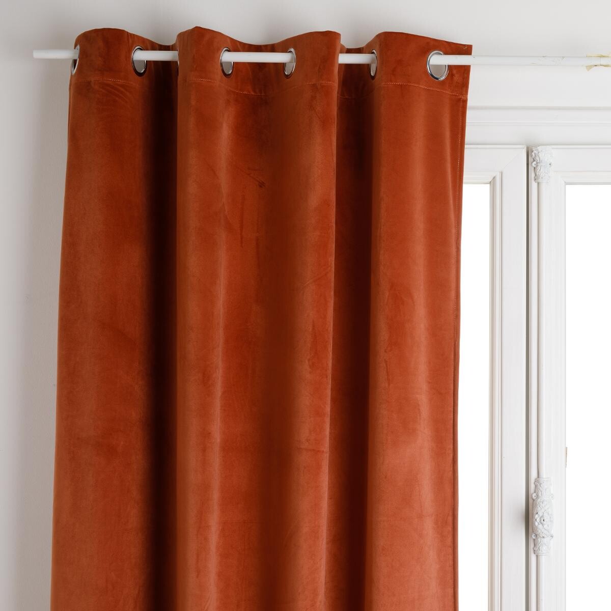 Blackout curtain velvet Terracotta pink, 140x260 cm