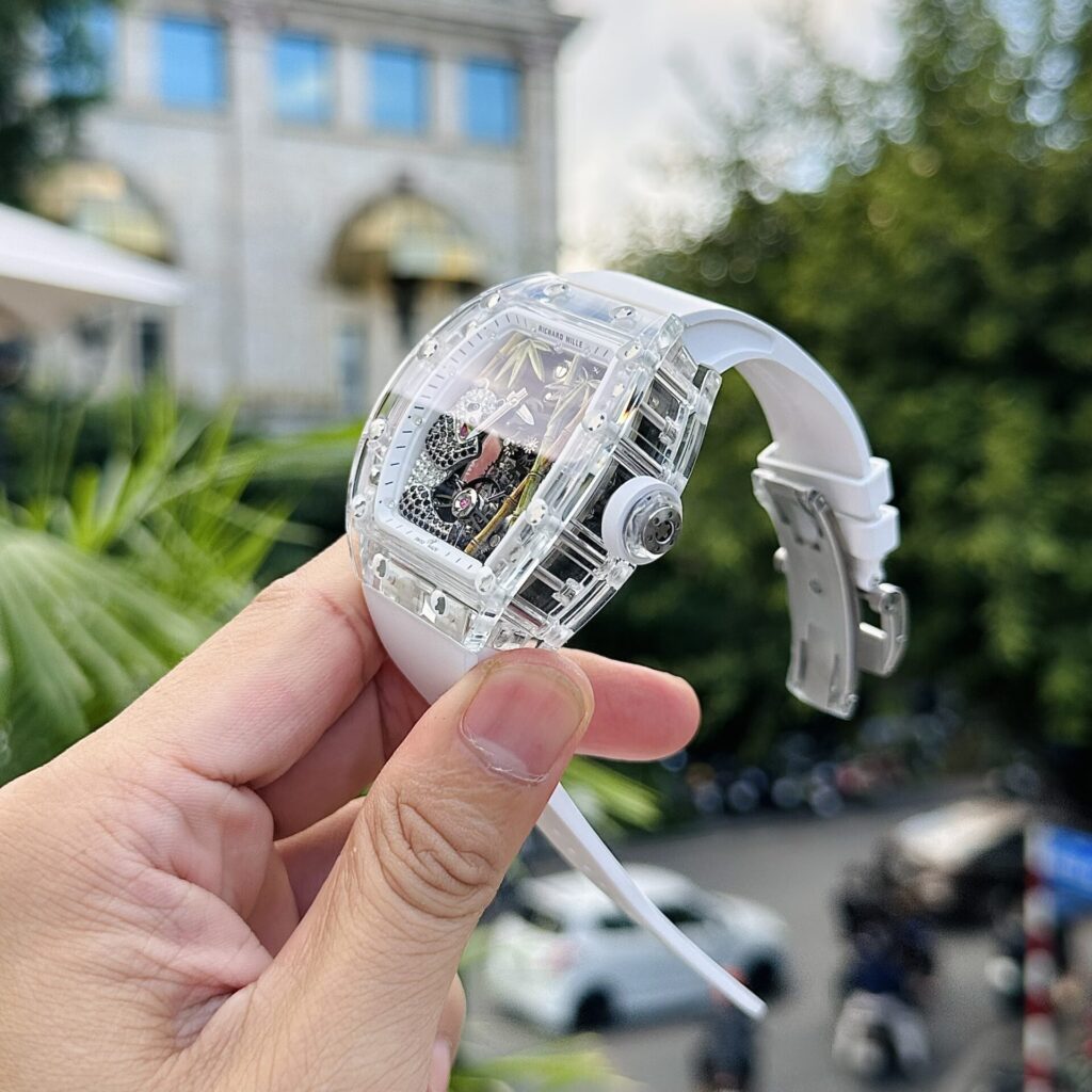 Richard Mille Replica Watch RM26-01 Tourbillon Sapphire Motifs Panda 43mm - Top club