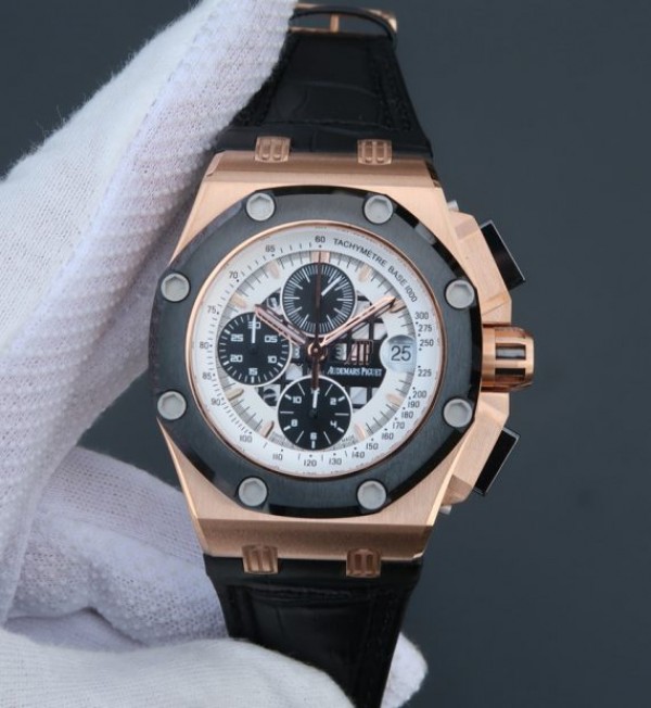 Replica Audemars Piguet JF Royal Oak Offshore 26078 RG White Skeleton Dial A3126 - Top club
