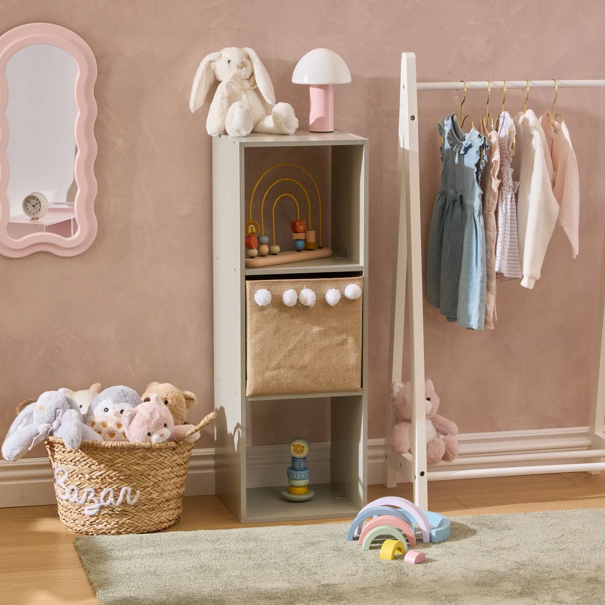 Children's shelf "Mix'n modul" Green, 32.4x30 cm