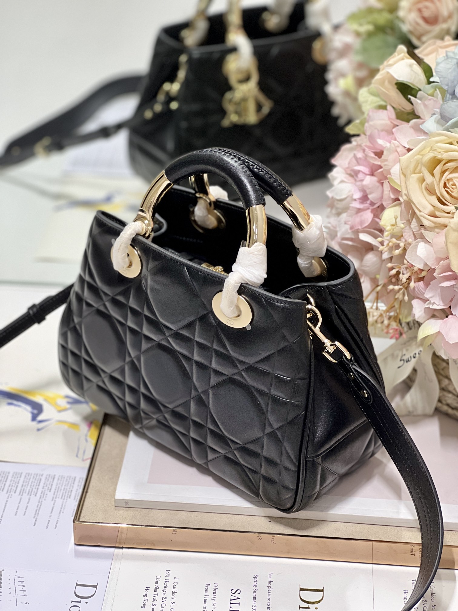 The Medium Lady 95.22 Bag Black/White/Grey For Women 9.5in/ 24cm1:1High-quality replica