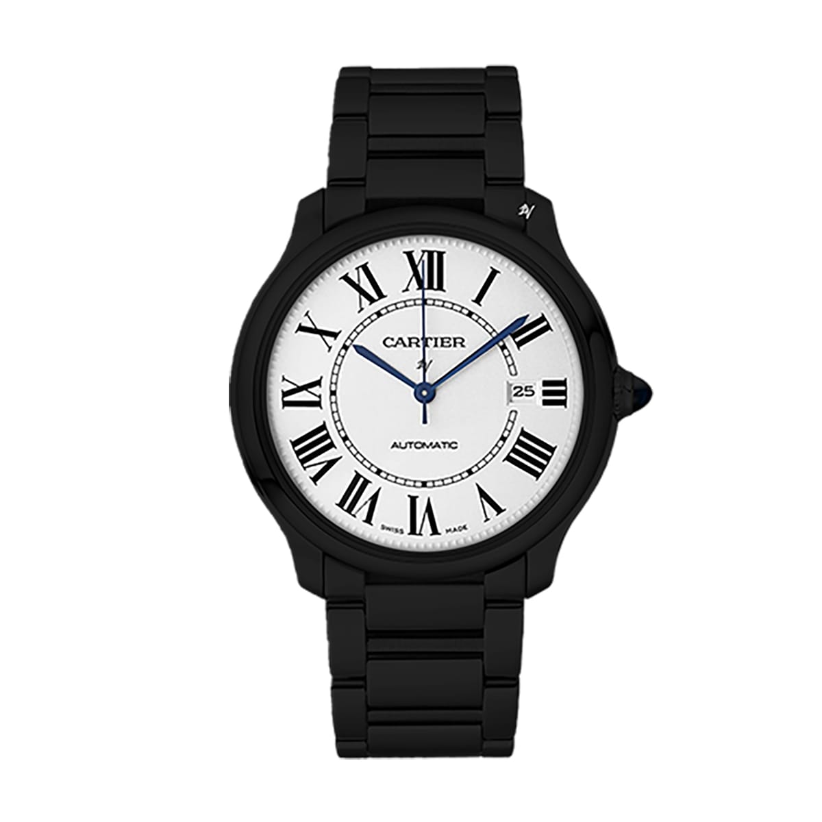 Fake Cartier Replica Watch RONDE MUST Limited Edition Black DLC-PVD(1:1 replica) - Top club