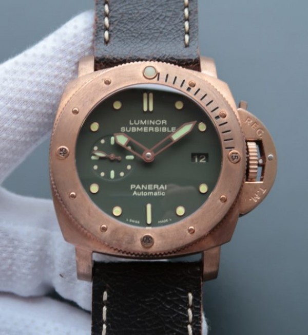Replica Panerai VSF PAM382 Bronzo Brown Distressed Calfskin Strap Super Clone - Top club