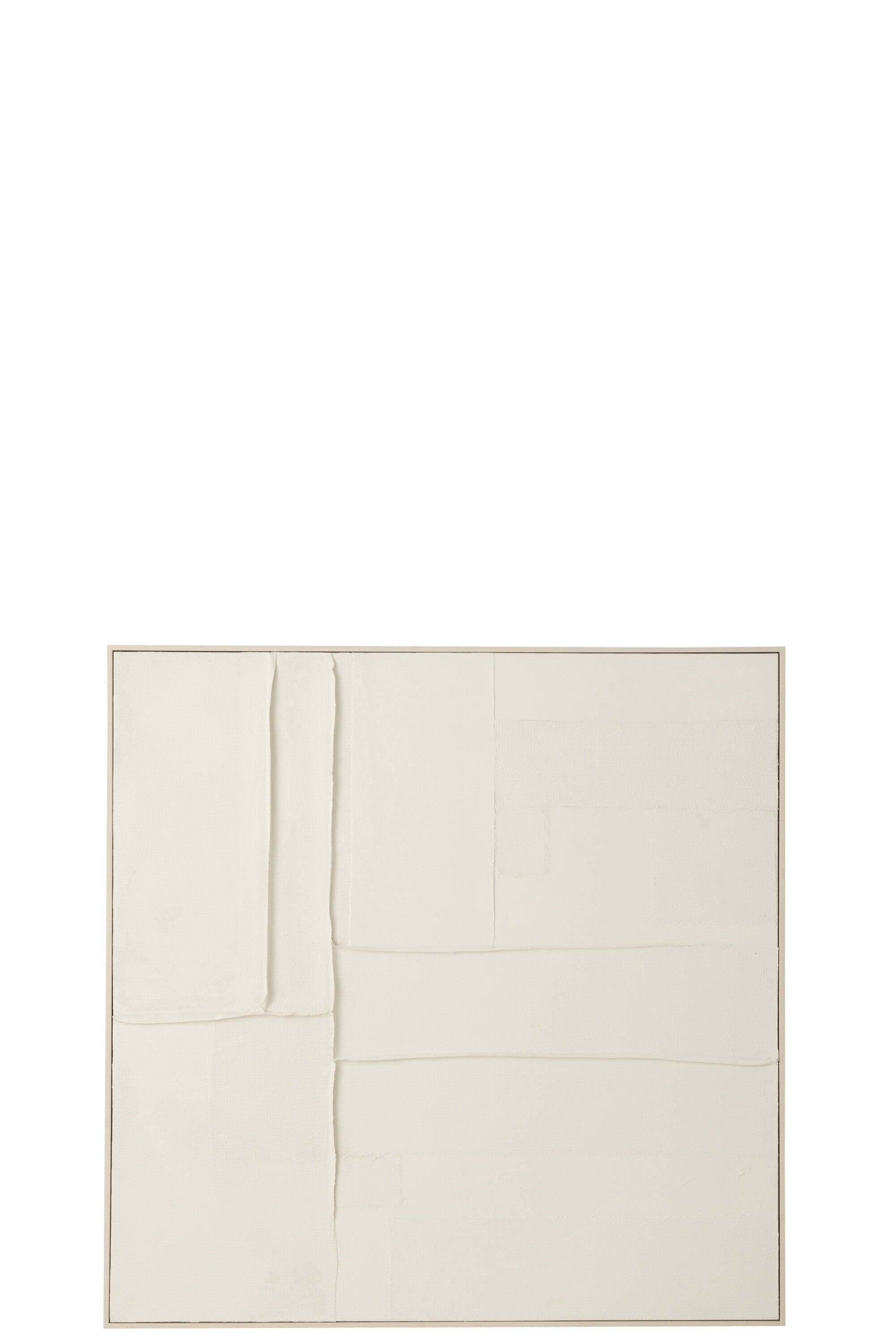 J-Line schilderij Log - canvas dennenhout - wit