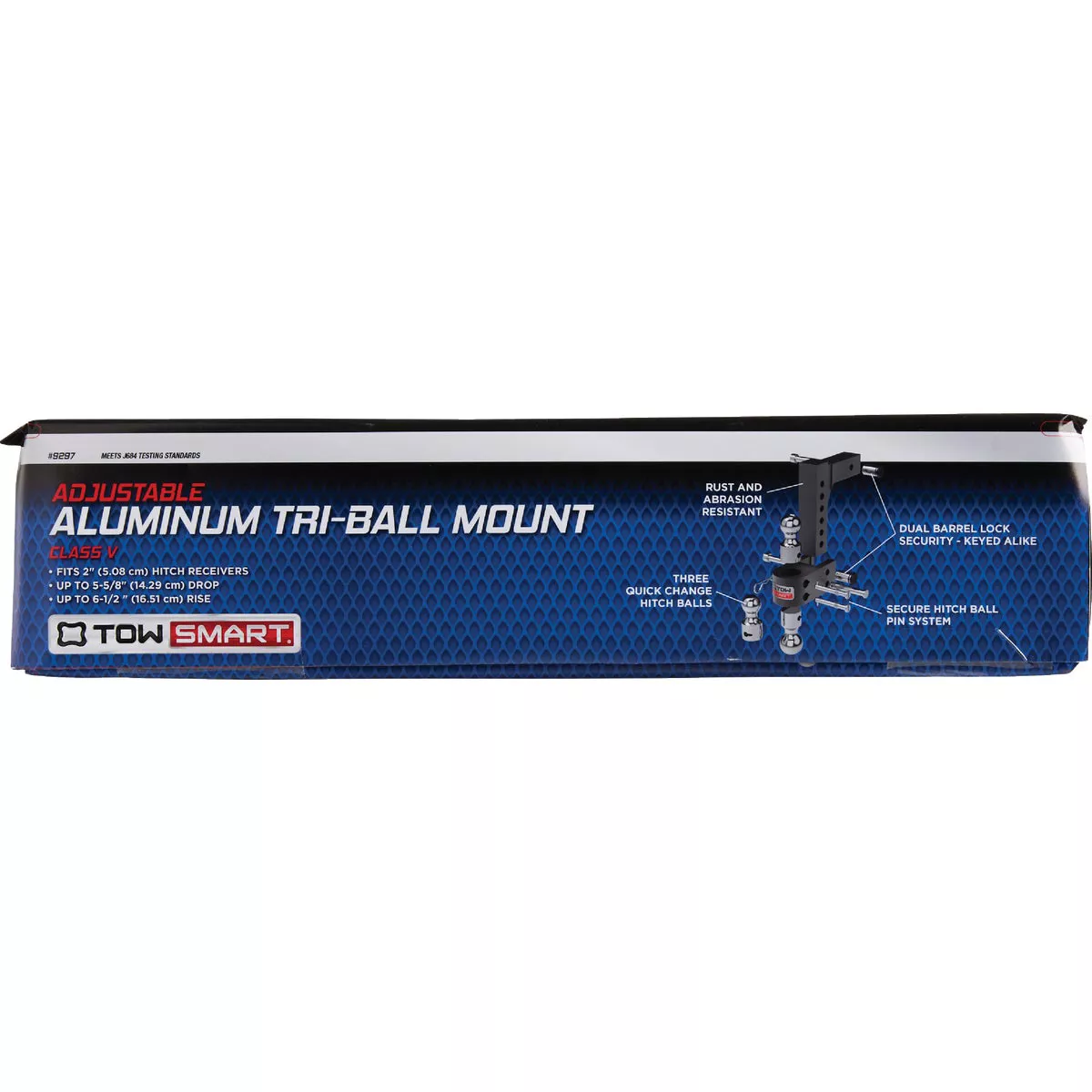 TowSmart 6 In. Drop Adjustable Tri-Ball Mount with Interchangeable Hitchballs, 12,000 Lb. Capacity