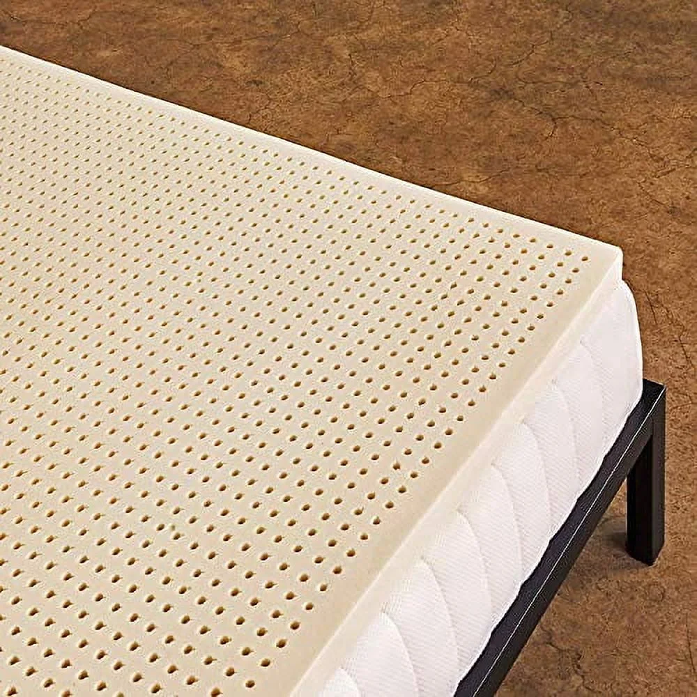 Pure Green Natural Latex Mattress Topper - Firm - 1 Inch - Twin XL Size (GOLS Certified Organic)