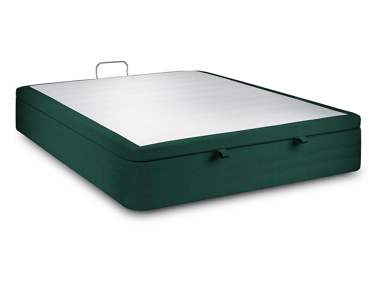 Sommier Coffre Velours Vert 160x200 H39cm