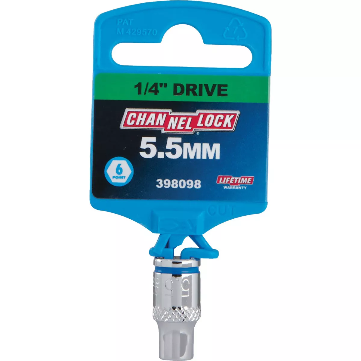 Channellock 1/4 In. Drive 5.5 mm 6-Point Shallow Metric Socket