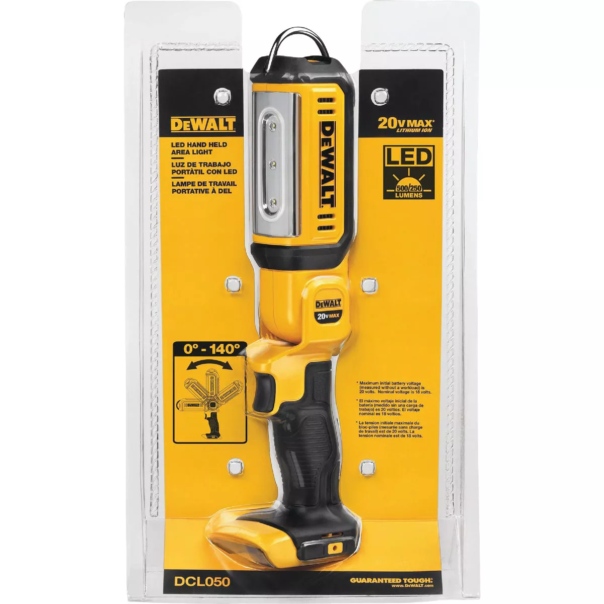 DEWALT 20V MAX LED Hand Held Area Cordless Work Light (Tool Only)