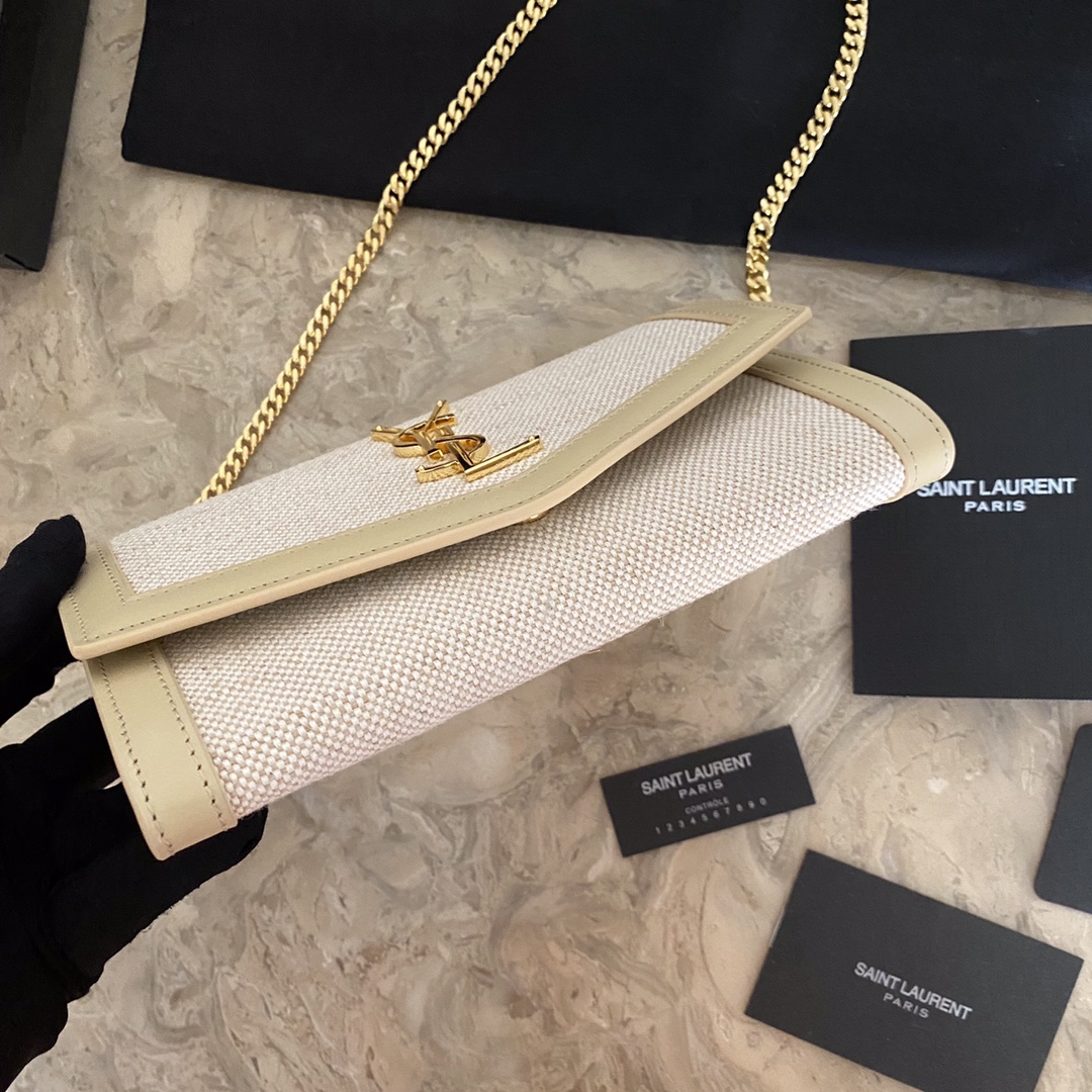 UPTOWN POUCH IN CANVAS AND SMOOTH LEATHER1:1High-quality replica