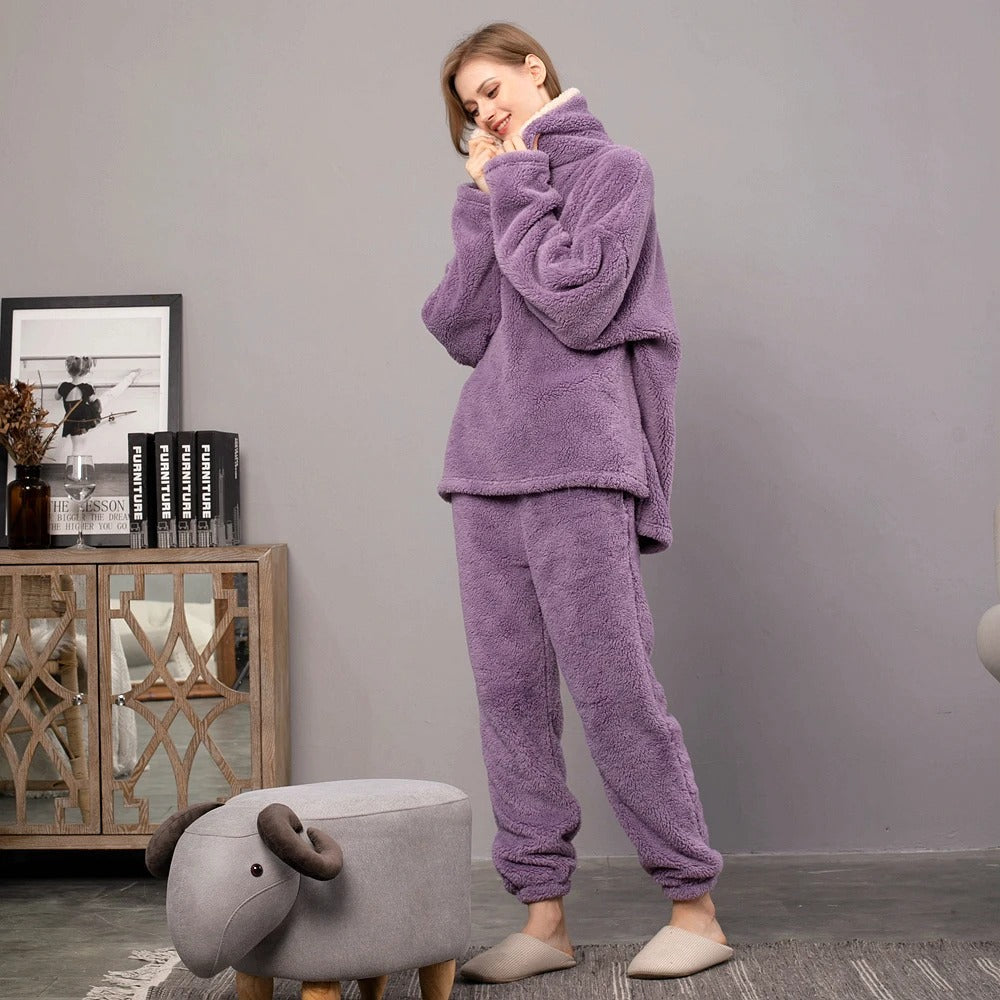 CozyFleece - Zachte 2-Delige Loungewear Set - Gezellige Dames Pyjama voor Ontspannen Dagen