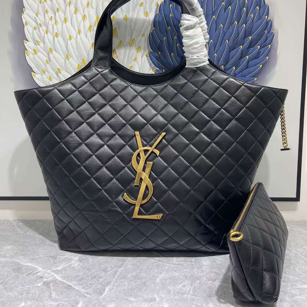 YSL ICARE MAXI SHOPPING BAG IN QUILTED LAMBSKIN1:1High-quality replica