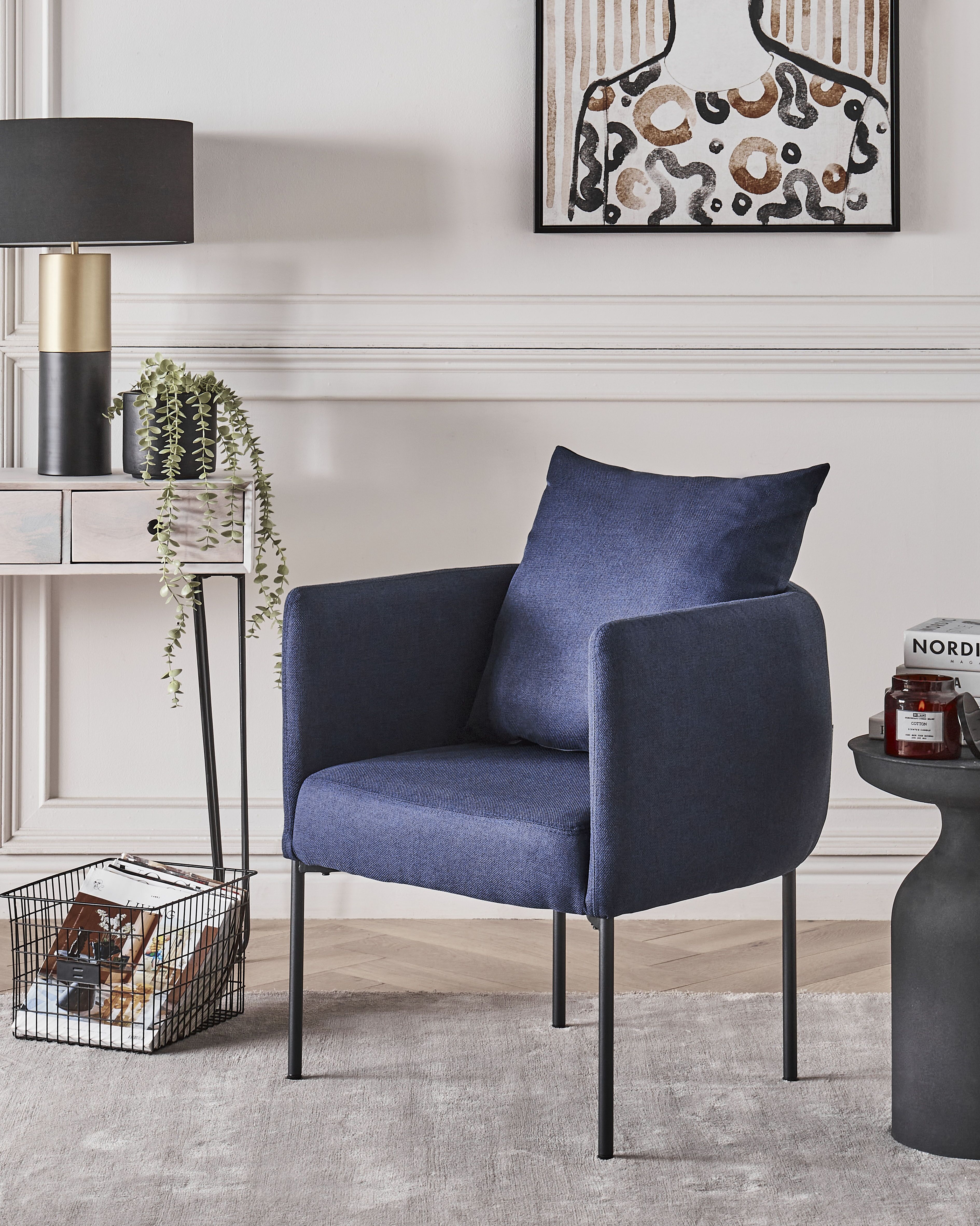 Armchair MALMOS Fabric Dark Blue
