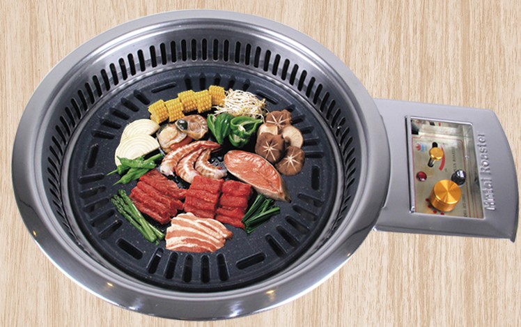 Korean Restaurant Japanese Griller Sumgyap Oven Indoor Smokeless Table Top Built in Barbecue Korea Smokeless Electric BBQ Grill