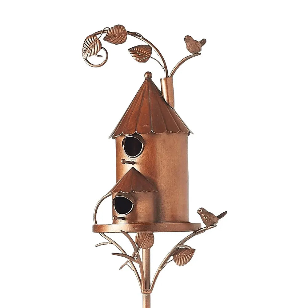 FeatherHaven | Luxe Vogelhuis met Paal voor Elegante Tuindecoratie