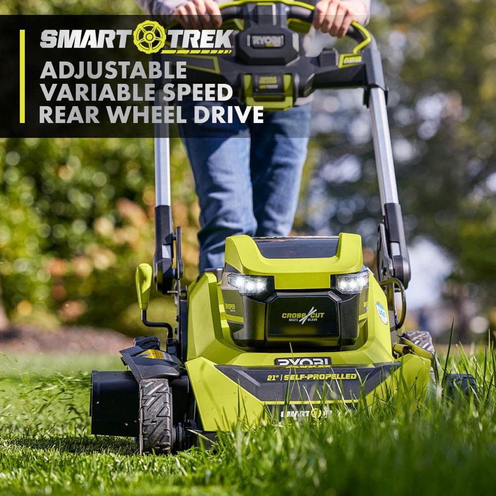 Ryobi 40V HP Brushless 21-in Self-Propelled AWD Lawn Mower – Whisper Series – Includes (2) 6.0Ah Batteries and Charger - Image 9