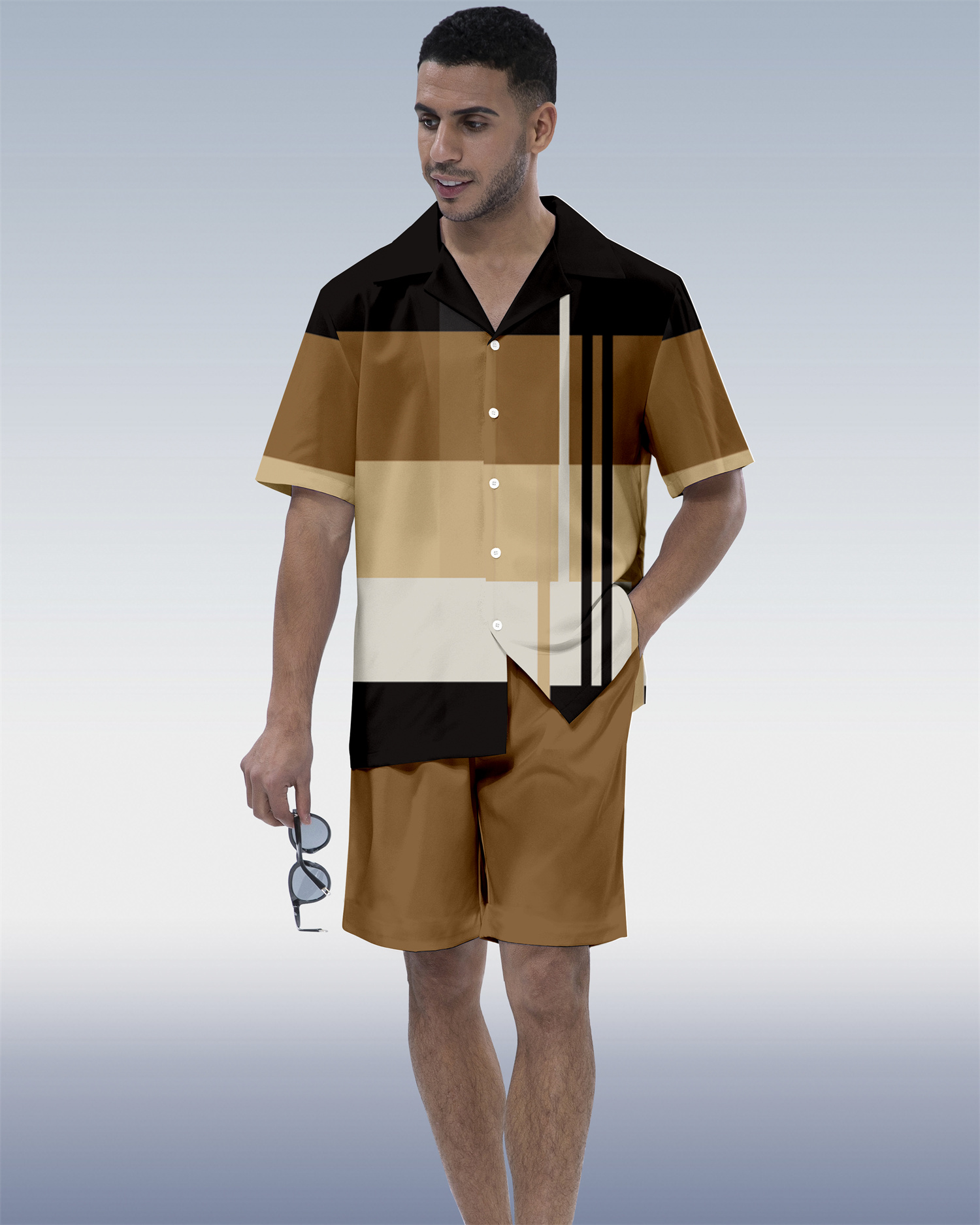 Suitmens Men's Hawaiian Vacation Short Sleeve Set 102