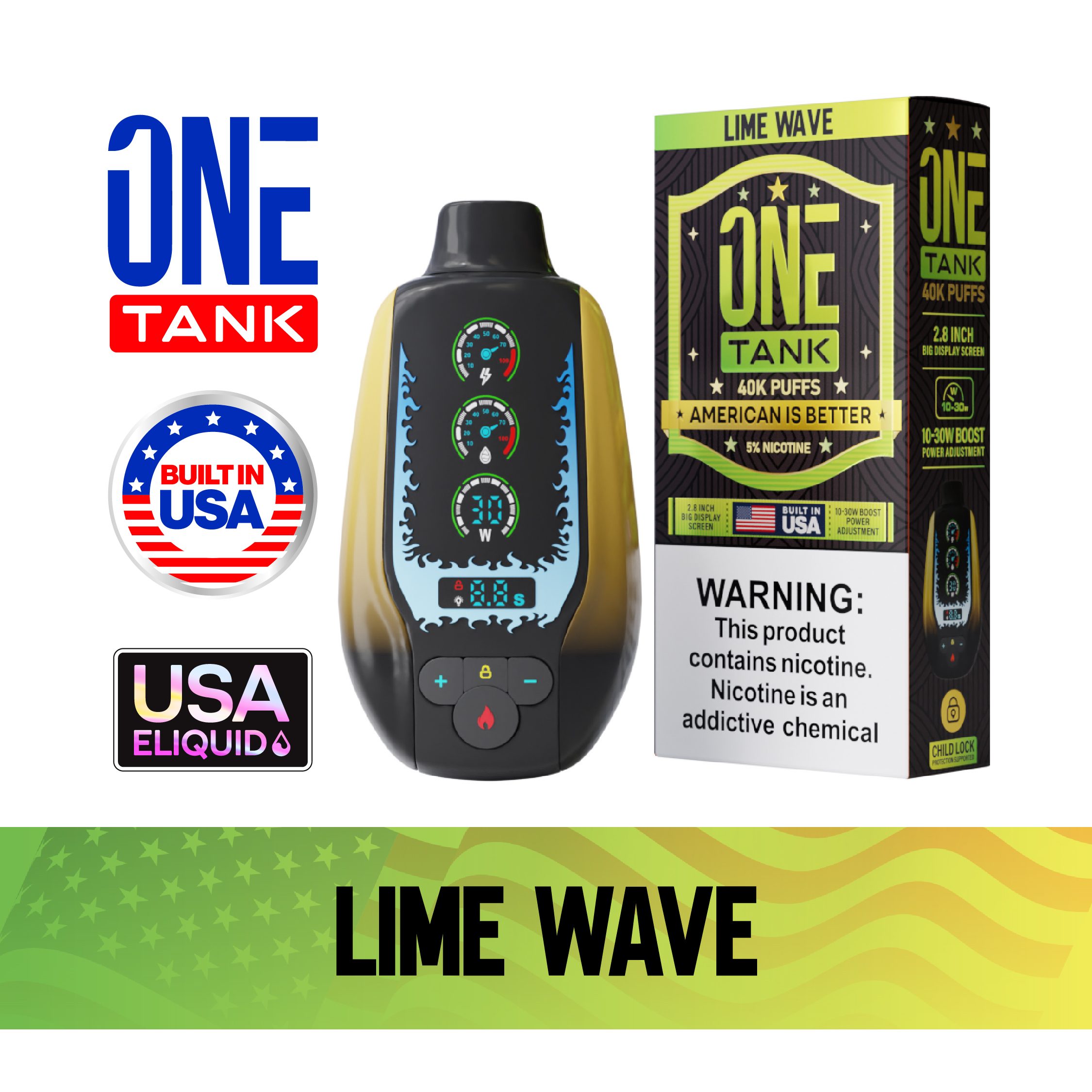 ONE TANK 40K Rechargeable Disposable Vape