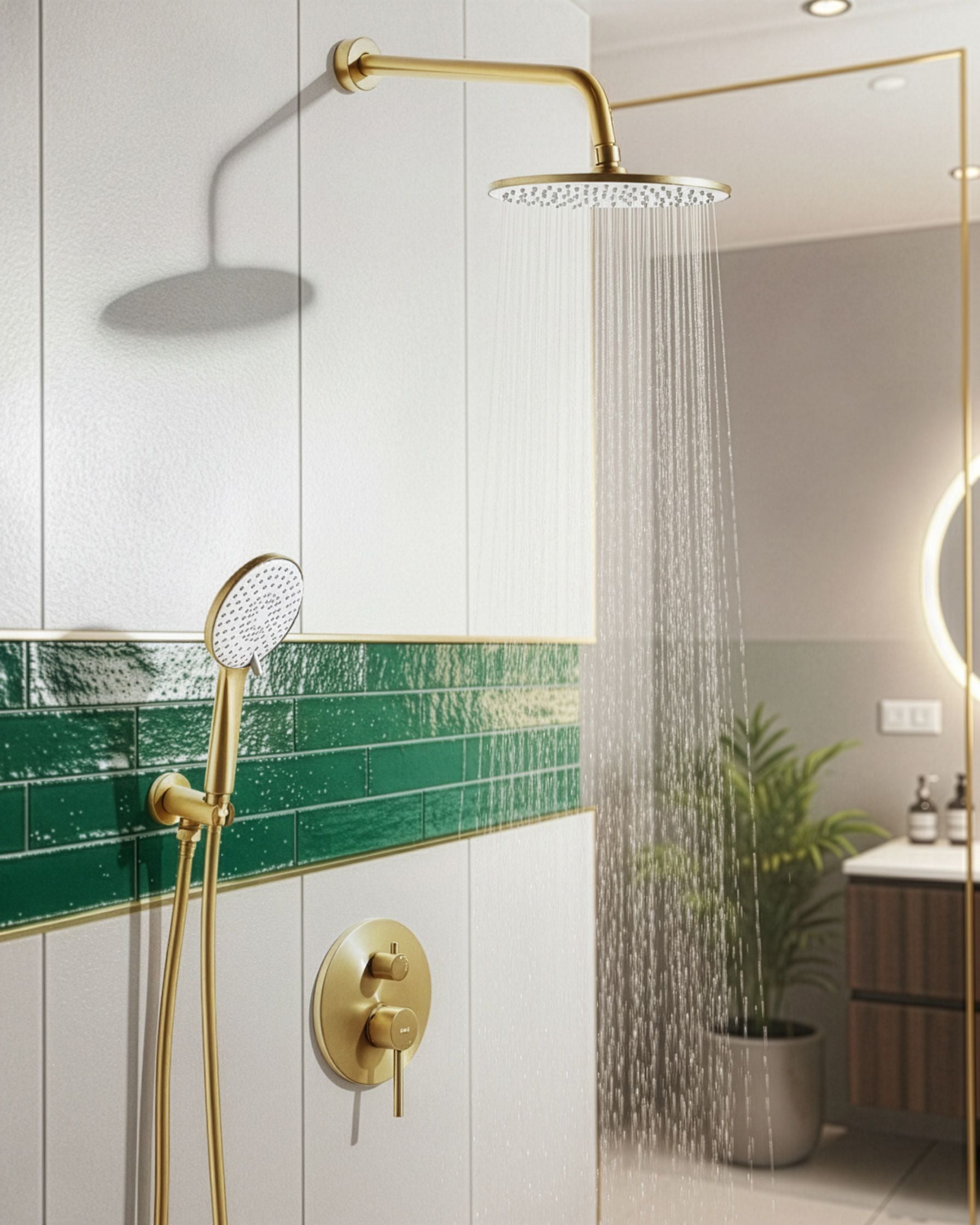 Concealed Shower Set with Rainshower PUELO Gold