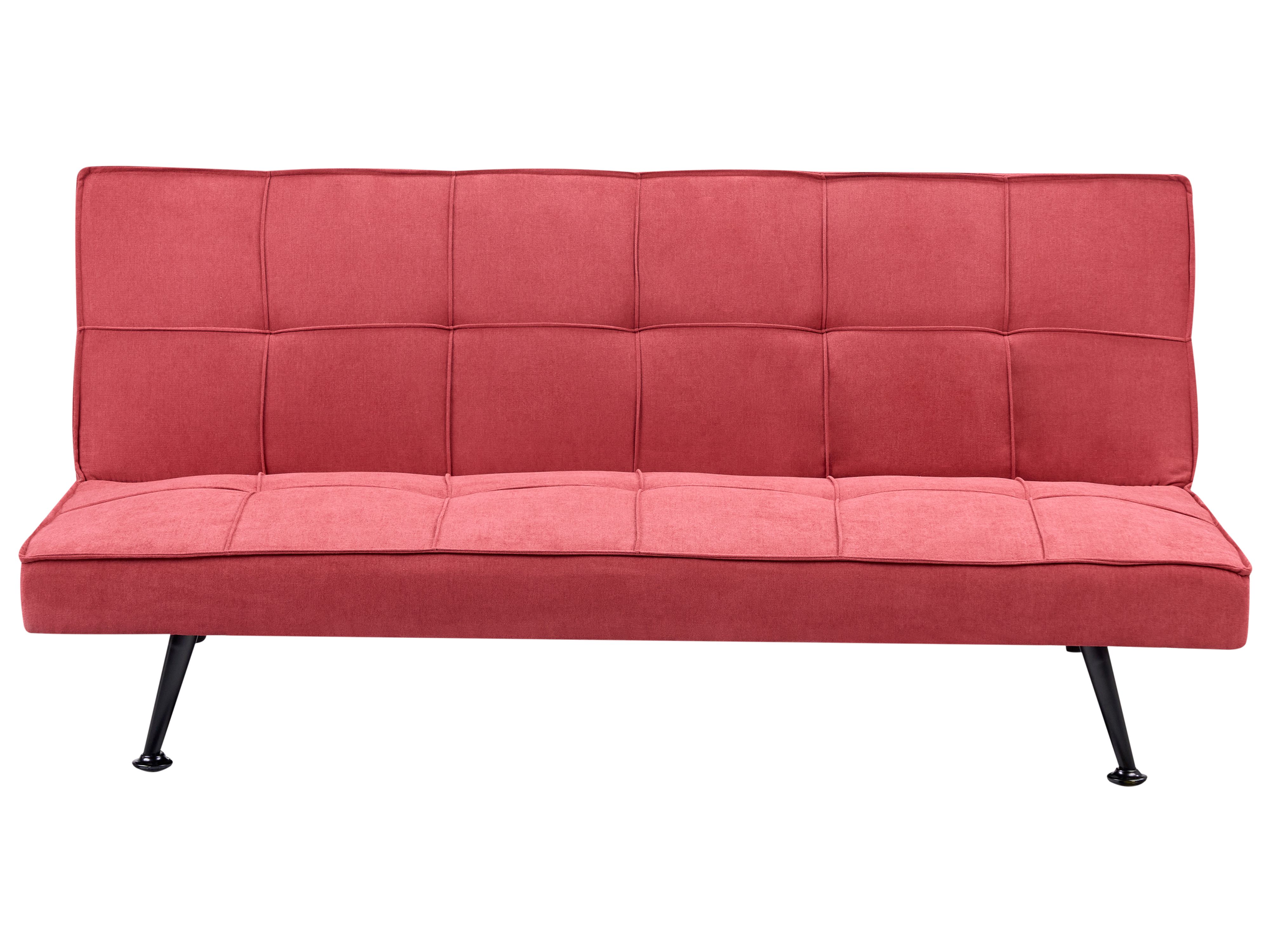 Sofa Bed 3 Seater HASLE Fabric Red