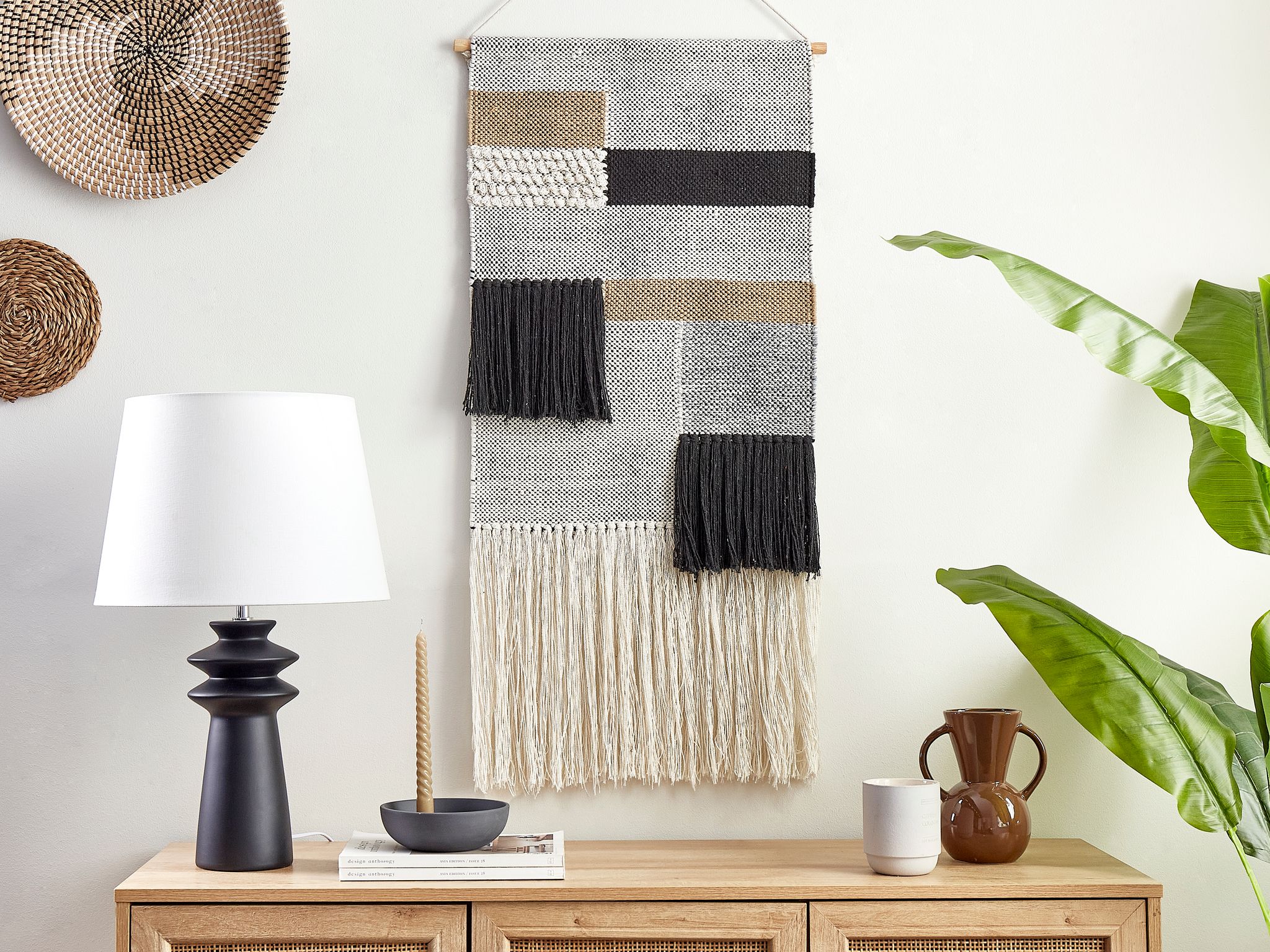Fabric Wall Hanging HANGU Cotton 114 cm Beige