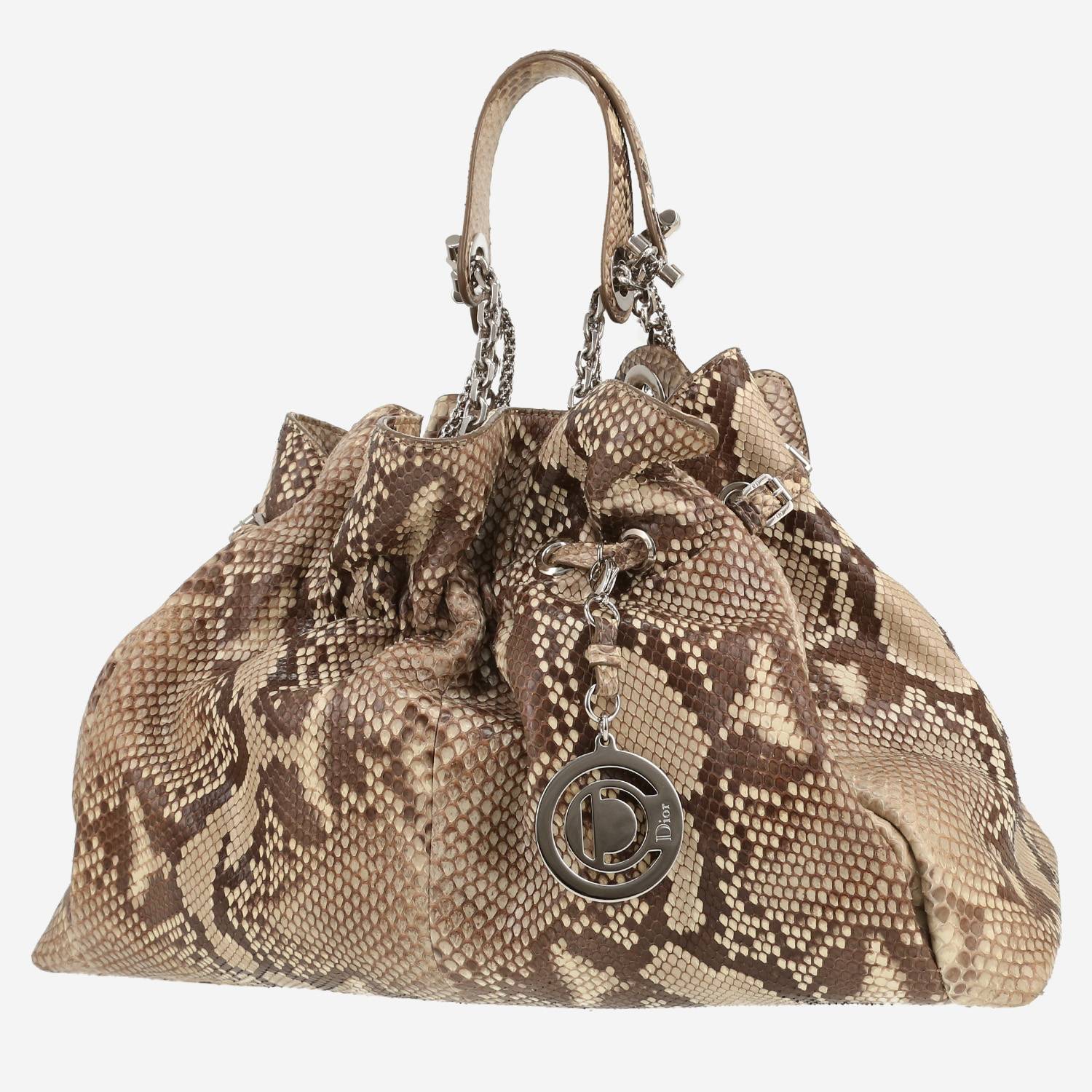 Dior Trente handbag in brown and beige shading python