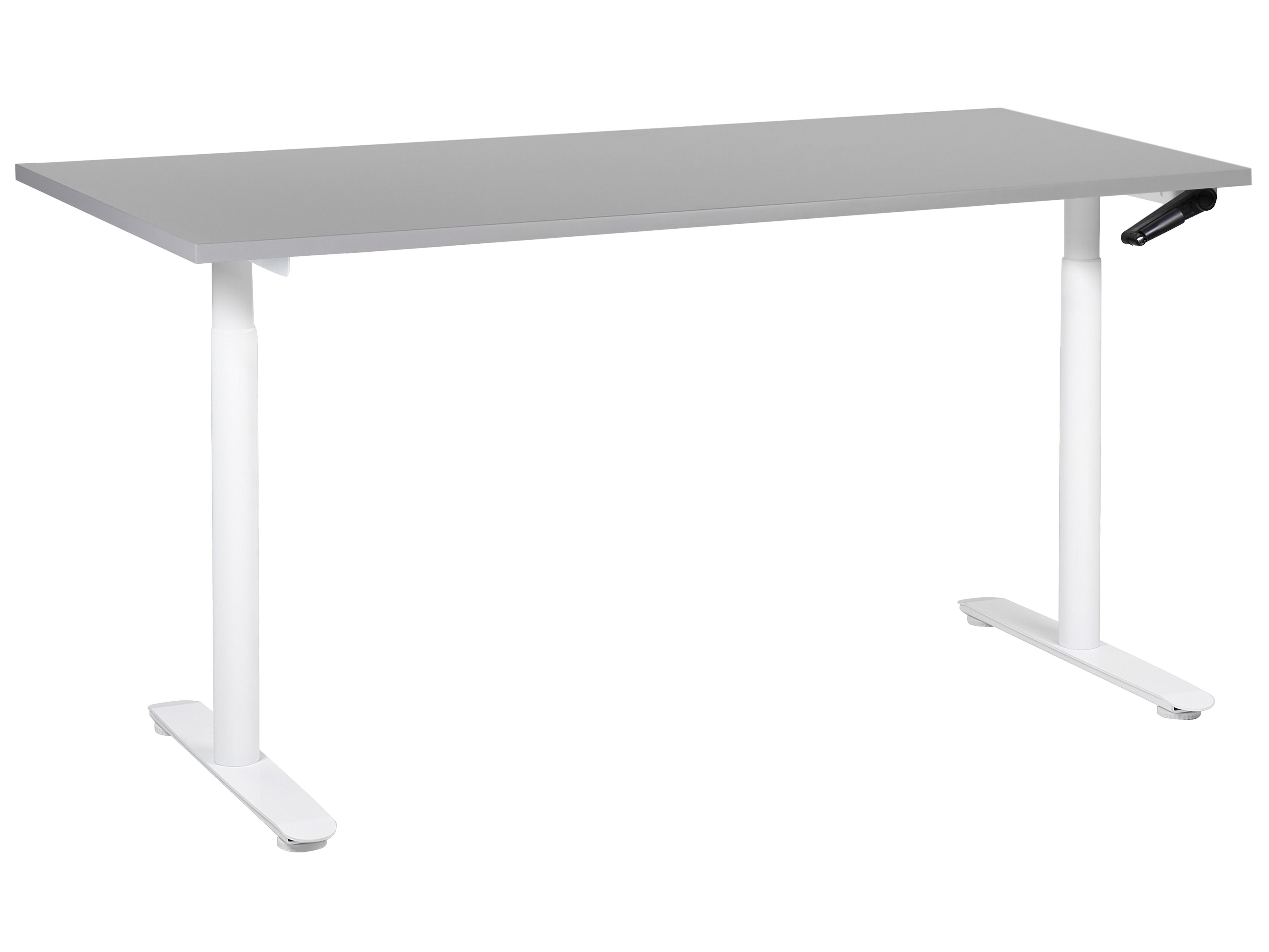 Manual Adjustable Standing Desk DESTINAS Grey/ White 160 cm 72 cm
