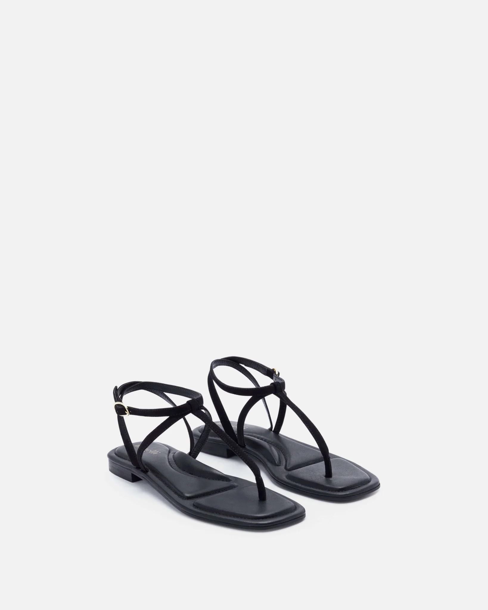 SANDALES IZALI - Plates en cuir noir
