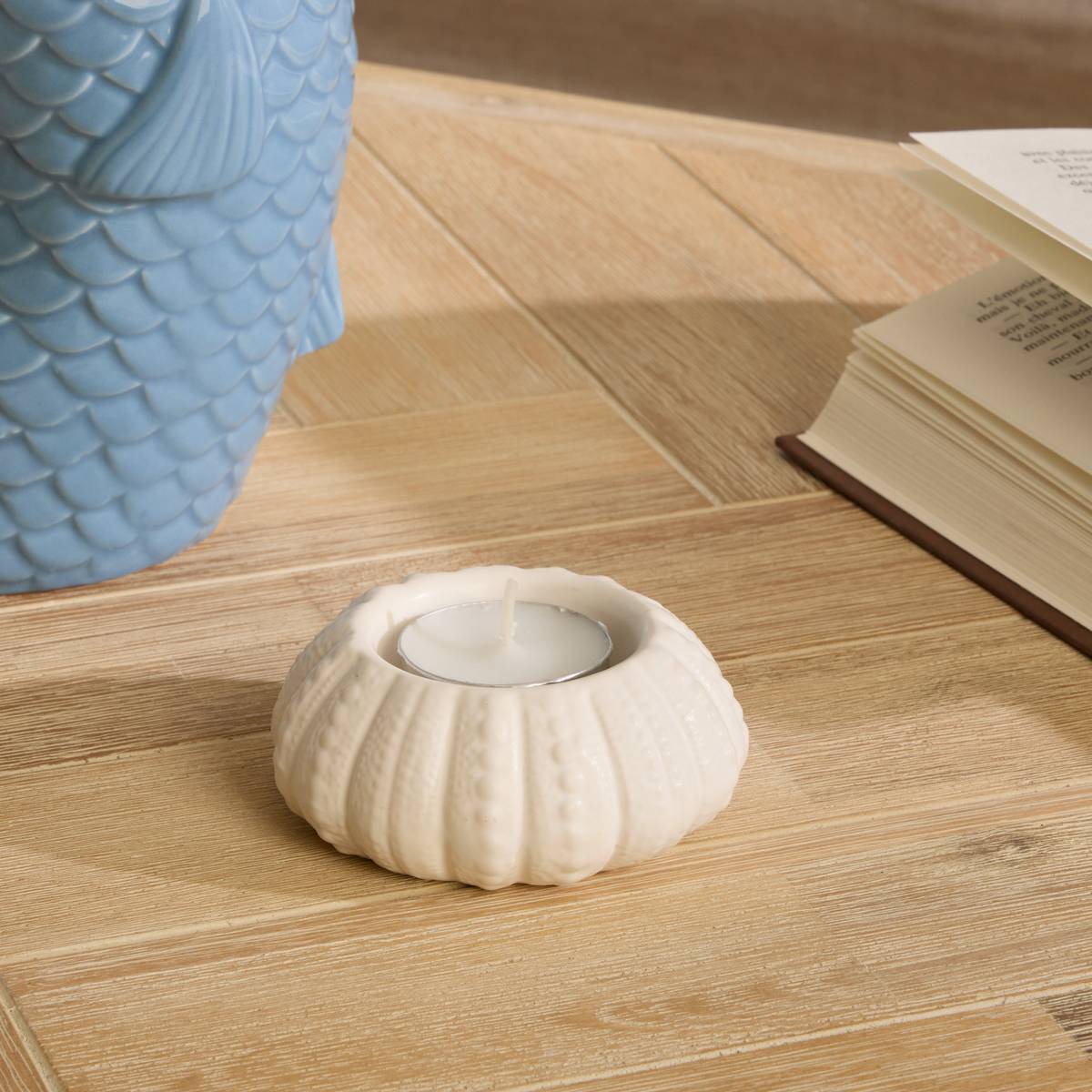 Lantern "Ocea" Stoneware (ceramic) White, Dia. 8.4 cm