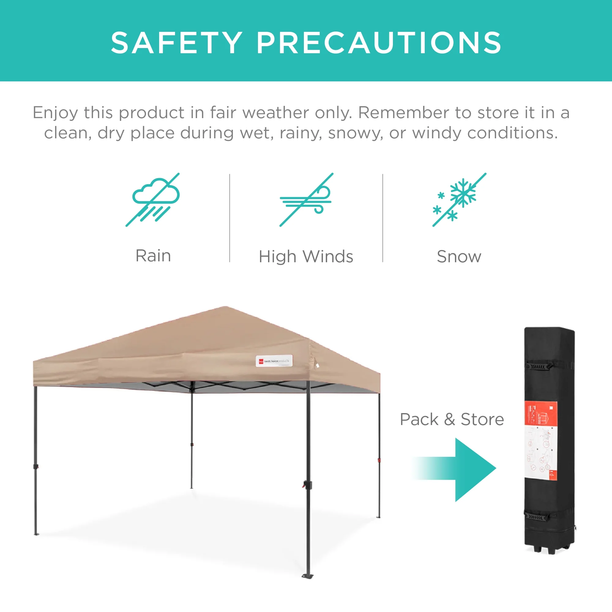 Best Choice Products 10x10ft Easy Setup Pop Up Canopy w/ 1-Button Setup, Wheeled Case, 4 Weight Bags - White - Image 231