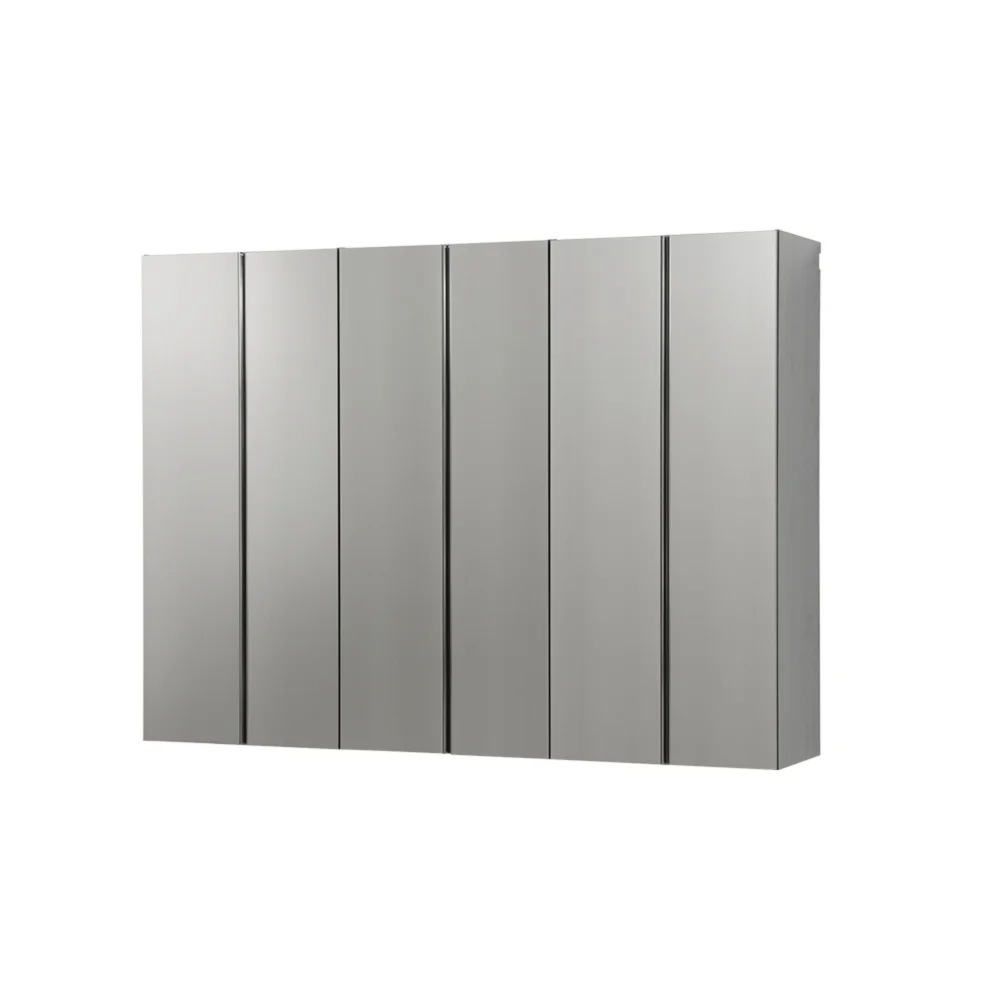 7-Piece Storage Cabinet Set, Modern Style Kitchen Furniture Set with Stand Cupboard and Console Table, Wall-Mounted or Free-standing Cabinet Set for Living Room, Kitchen, Dark Gray - Image 26