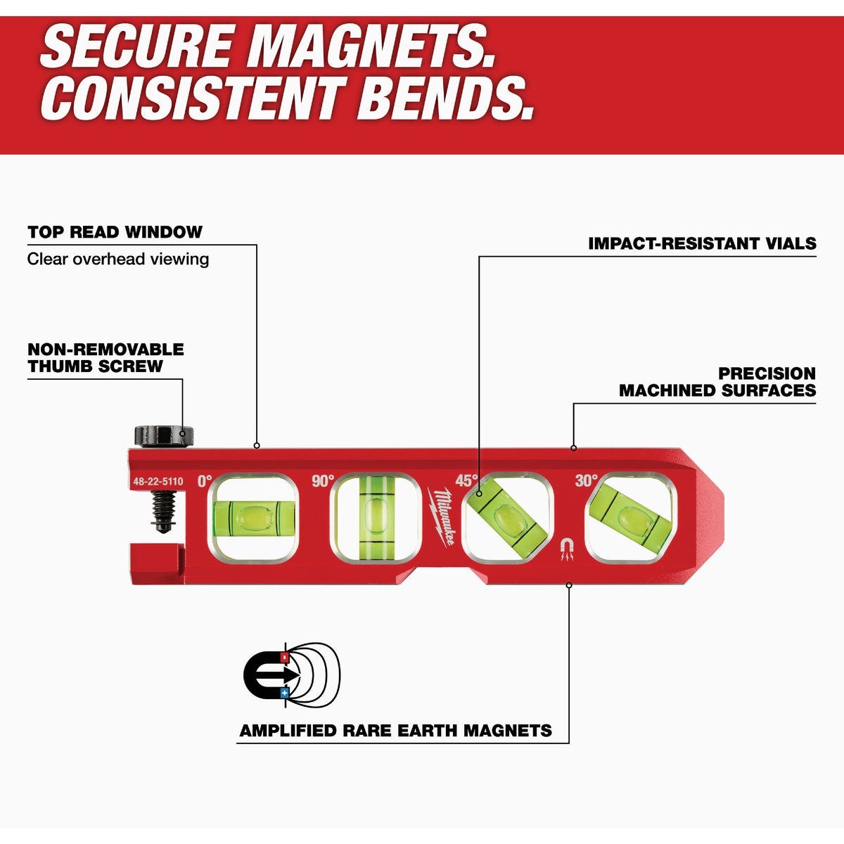 Milwaukee 6.5 In. Pipe Lock Billet Torpedo Level