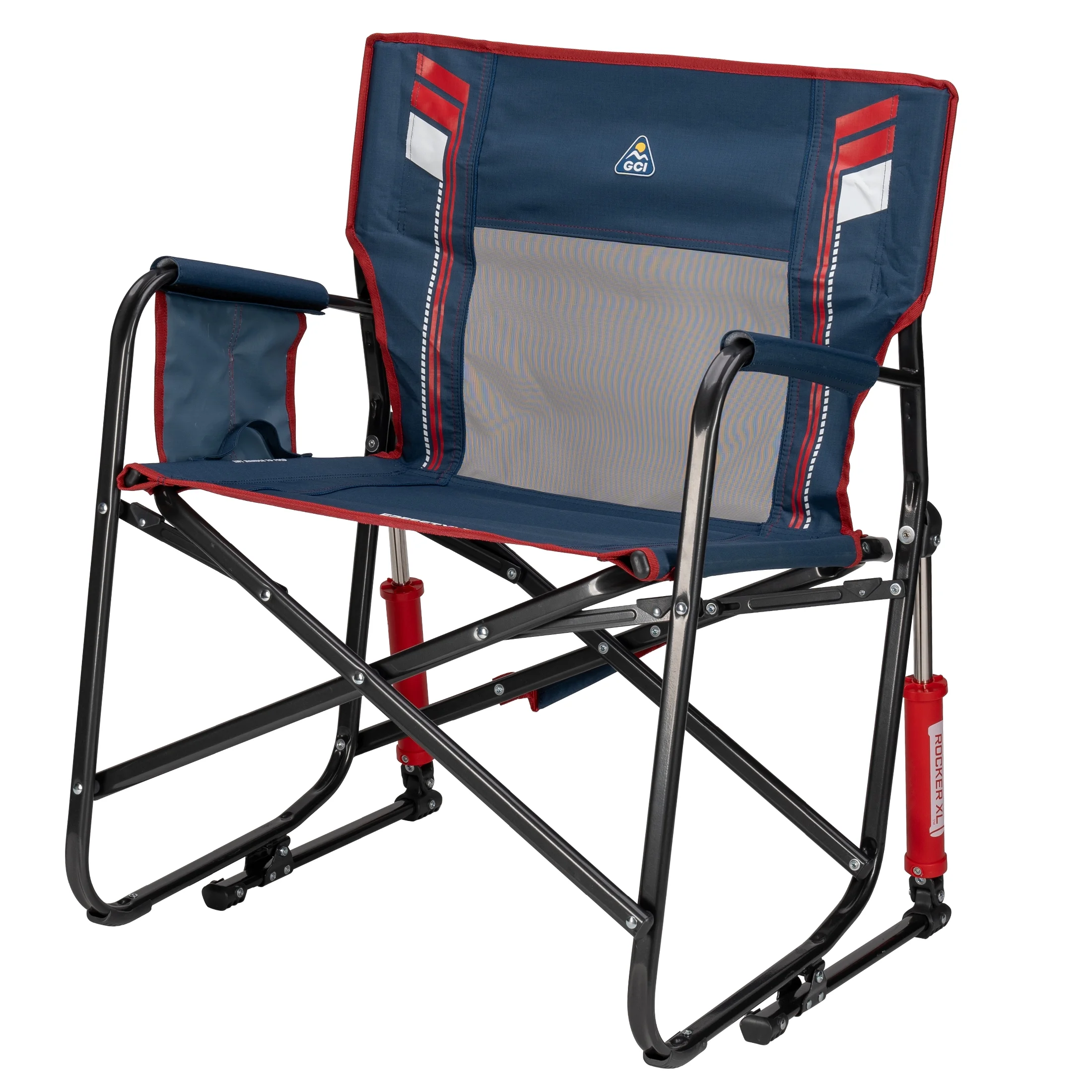 GCI Outdoor Freestyle Rocker XL Oversized Foldable Rocking Camp Chair, Pewter - Image 42