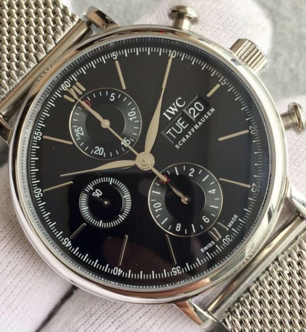 Replica IWC V6 Portofino IW391010 Chronograph Black Dial - Top club